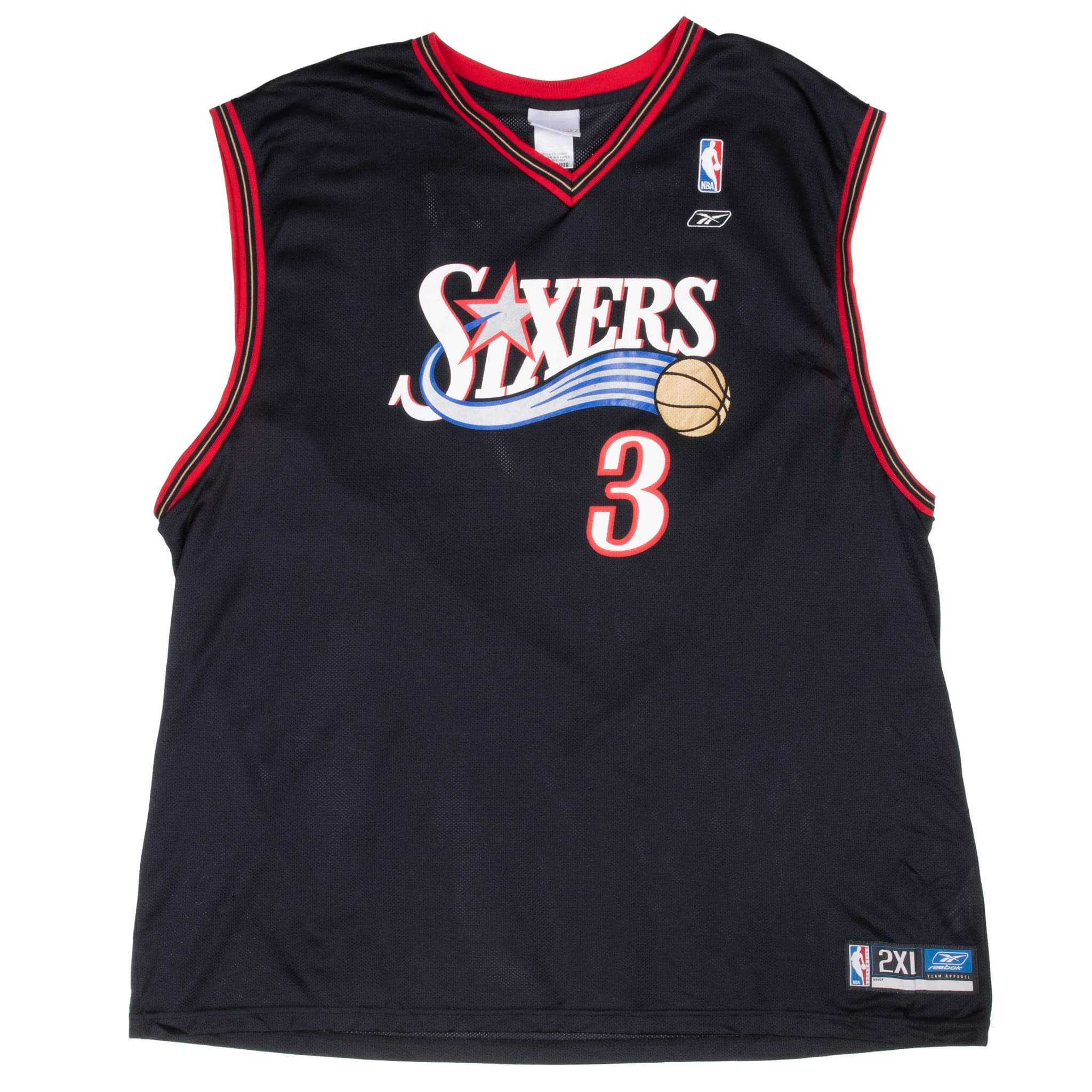 Vintage Nba Philadelphia 76Ers Iverson #3 2000S Reebok Jersey Size 2XL