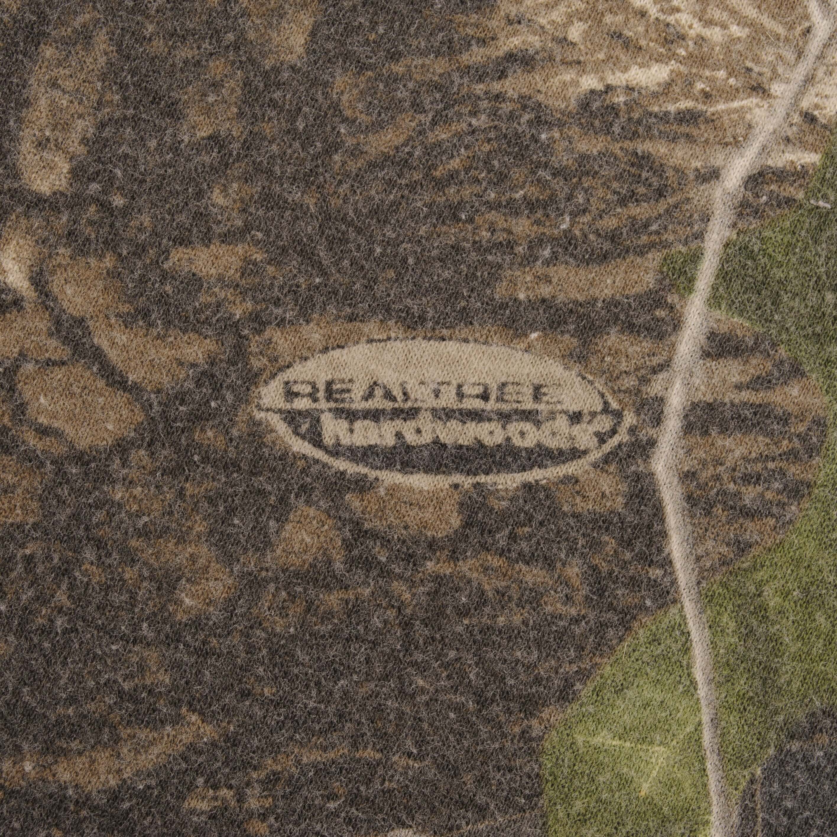 Vintage Hunting Realtree Hardwoods Camo Long Sleeve Pocket Tee Shirt Size Large