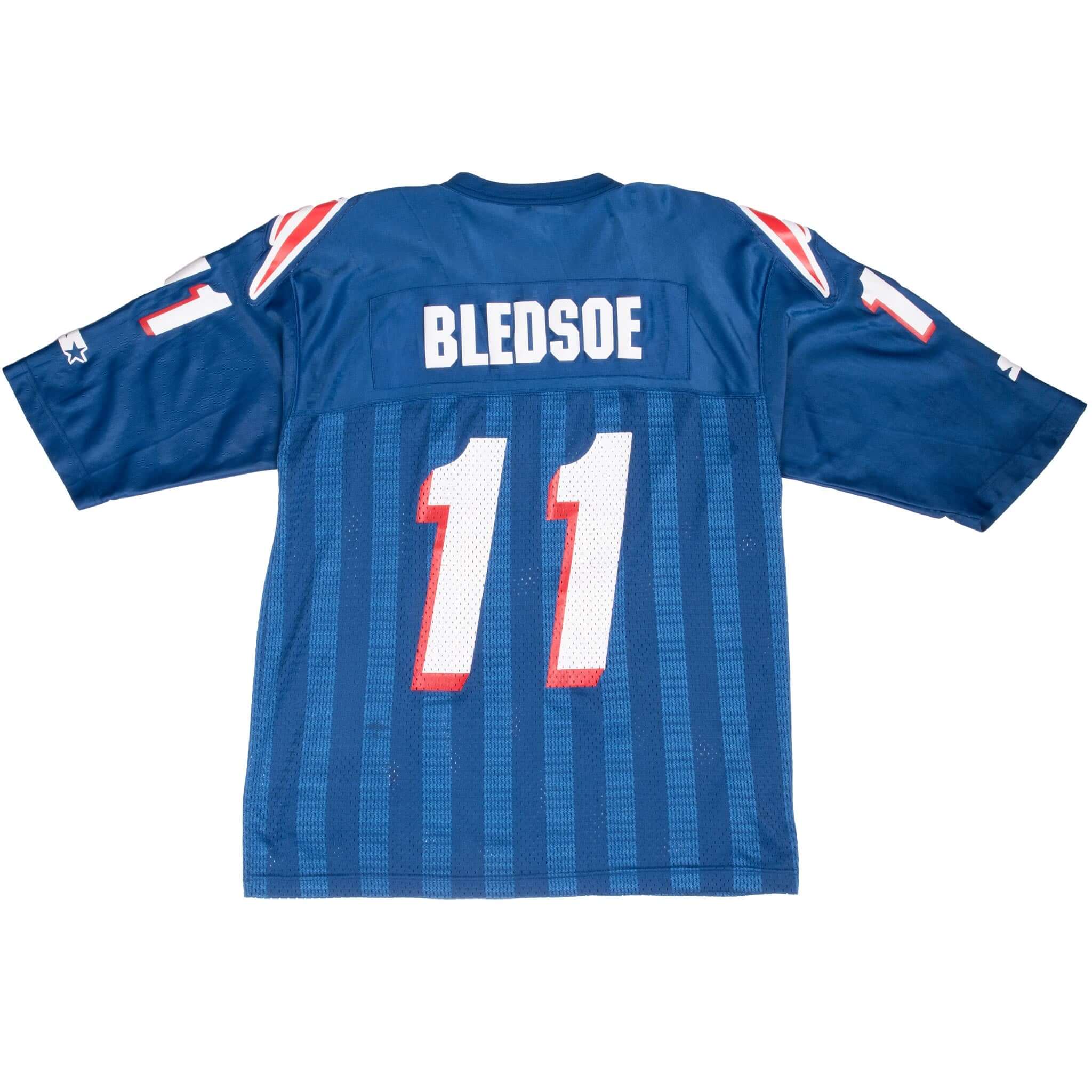 Vintage Nfl New England Patriots Bledsoe #11 Starter Jersey 1995 Size Medium