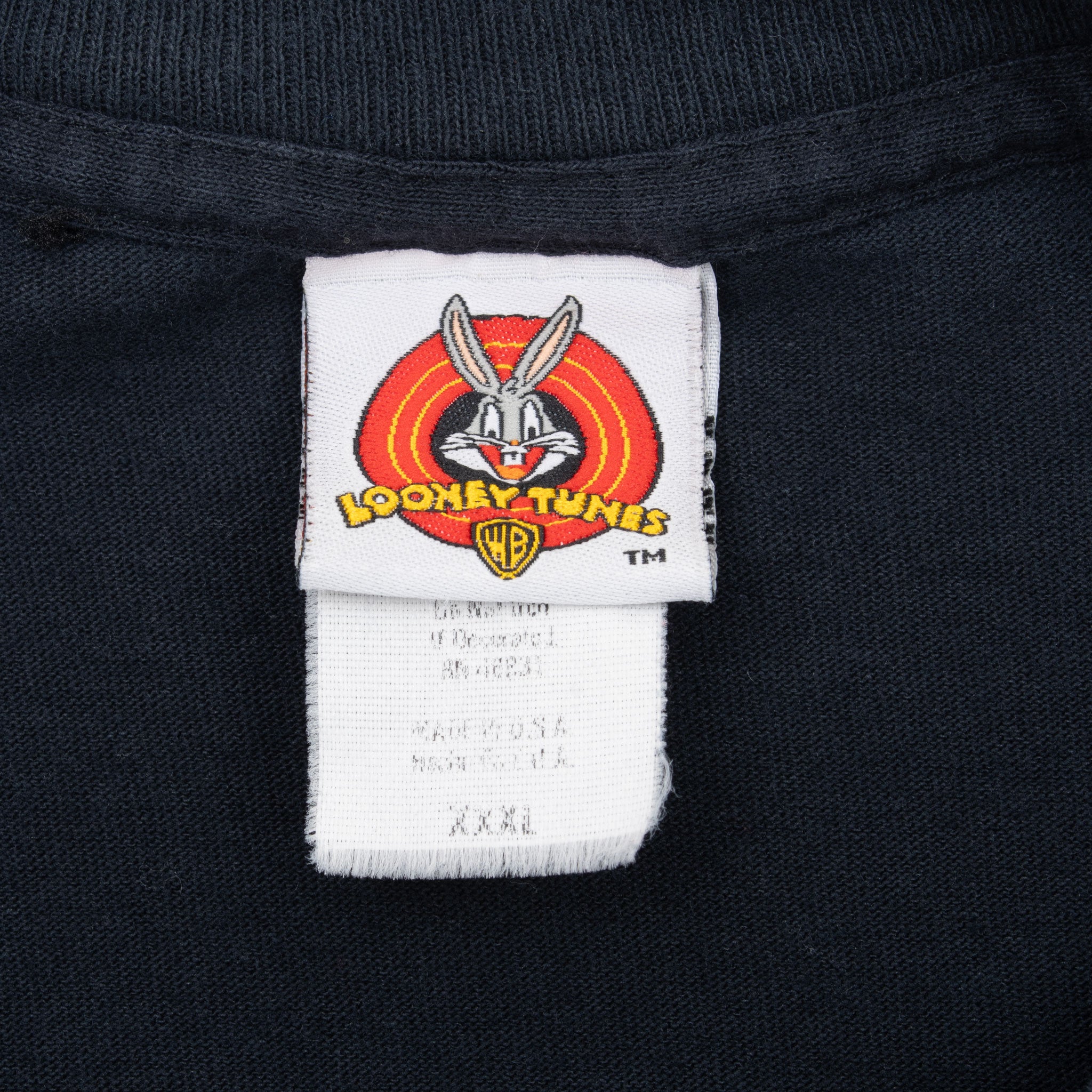 Vintage Looney Tunes Taz Biker All Over Print Long Sleeve Tee Shirt 1997 Size 3XL Made in Usa