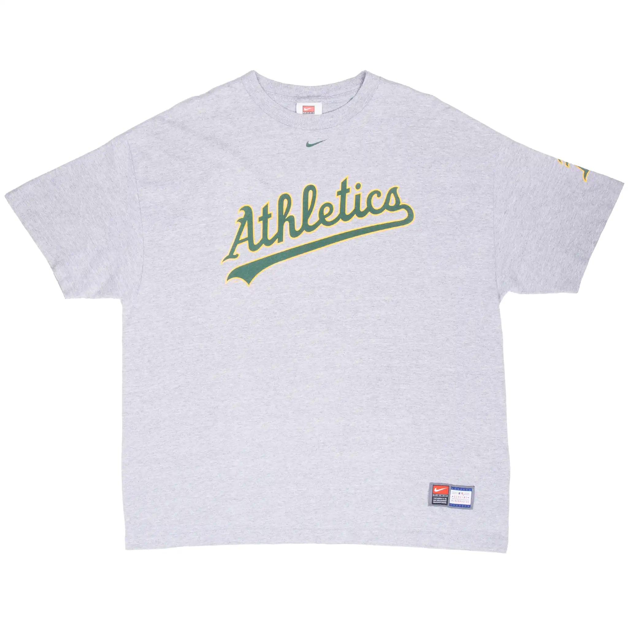 Full front of gray Nike Oakland Athletics short-sleeve T-shirt