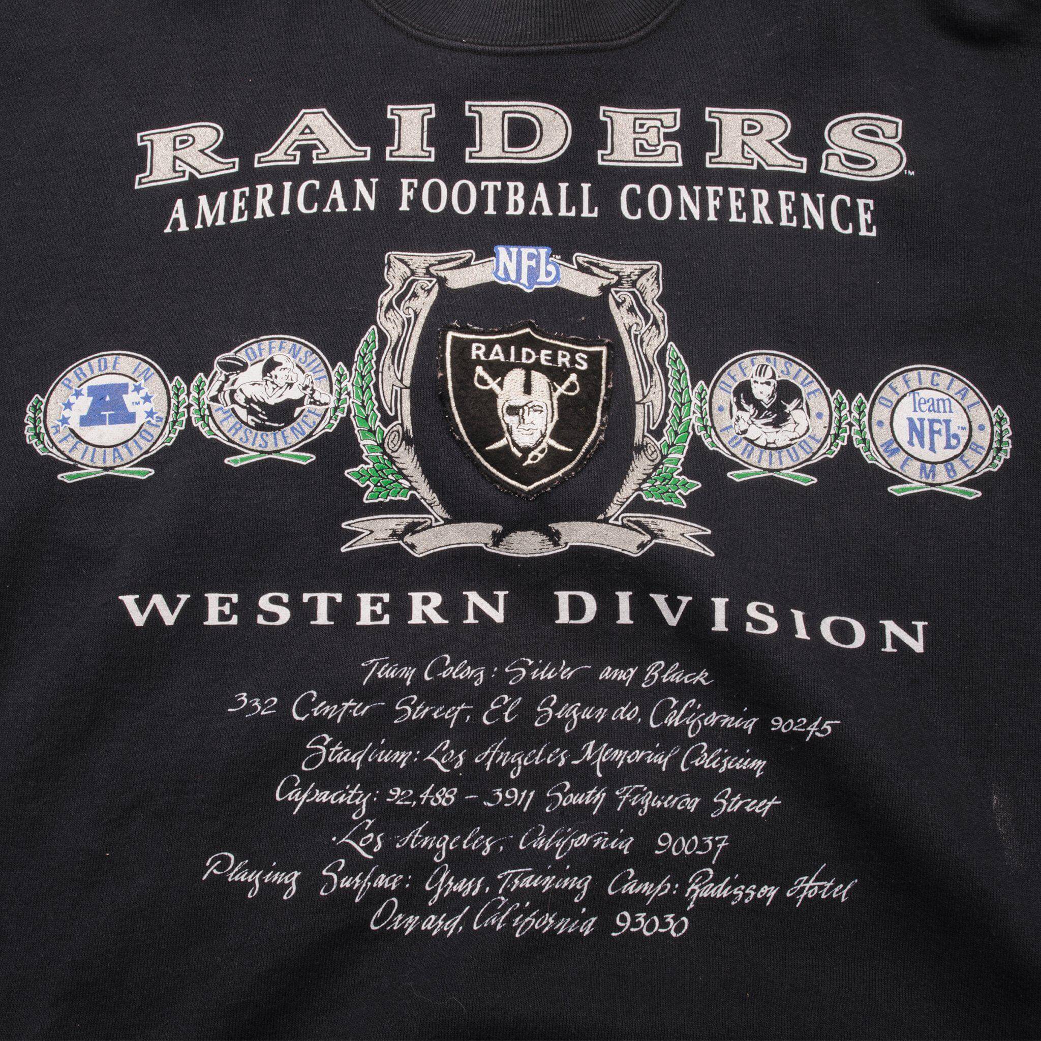 VINTAGE NFL LOS ANGELES RAIDERS SWEATSHIRT SIZE XL MADE IN USA