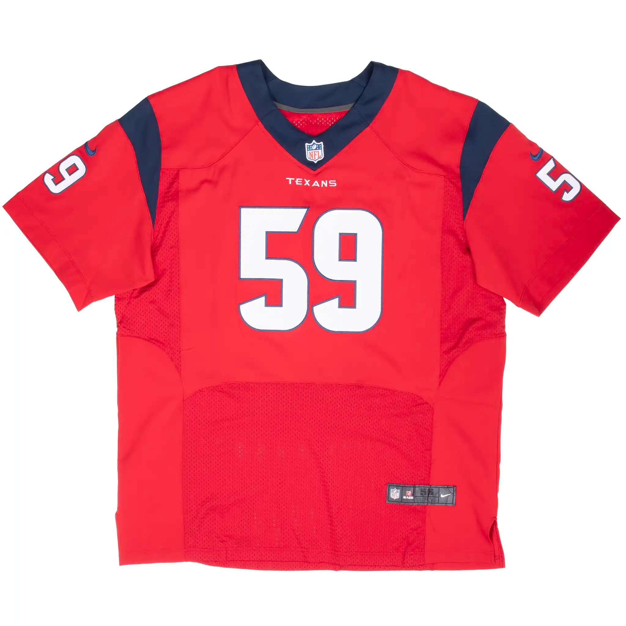 VINTAGE NFL HOUSTON TEXANS MERCILUS #59 NIKE JERSEY 2000S SIZE 56