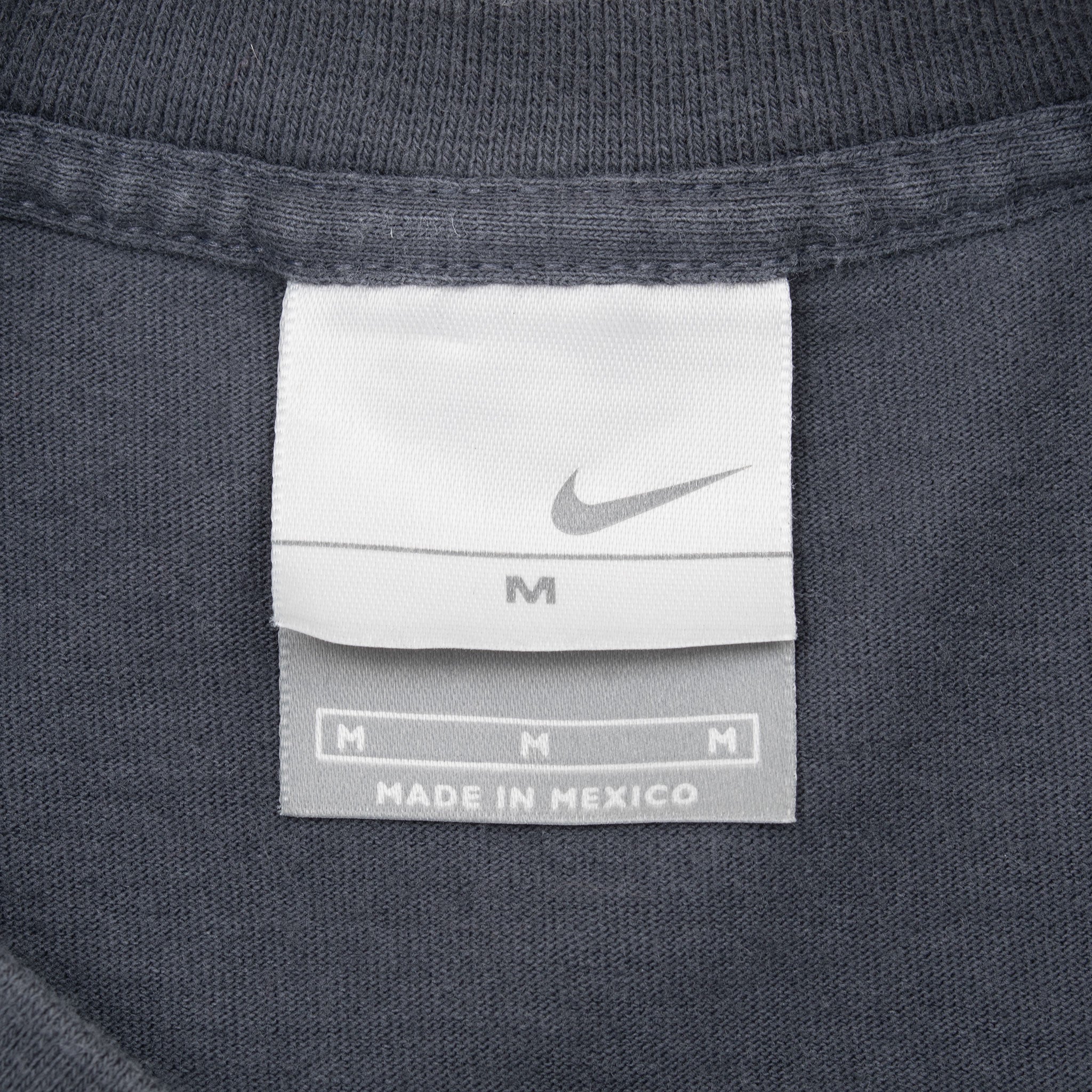 Vintage Nike Center Swoosh Grey Long Sleeve Tee Shirt 2000S Size Medium