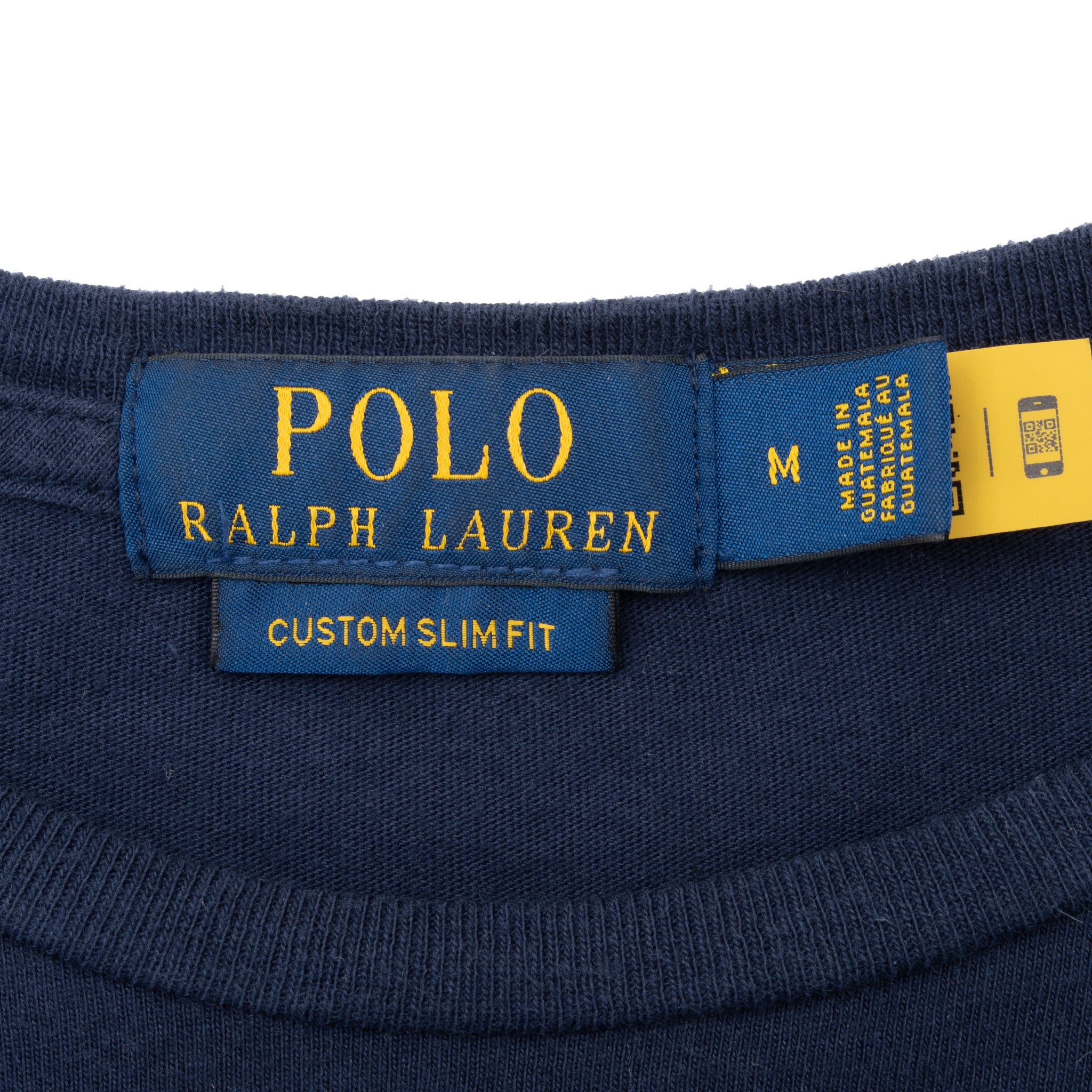 Vintage Ralph Lauren Polo Bear Painting Navy Blue Tee Shirt Size Medium With Single Stitch Sleeves