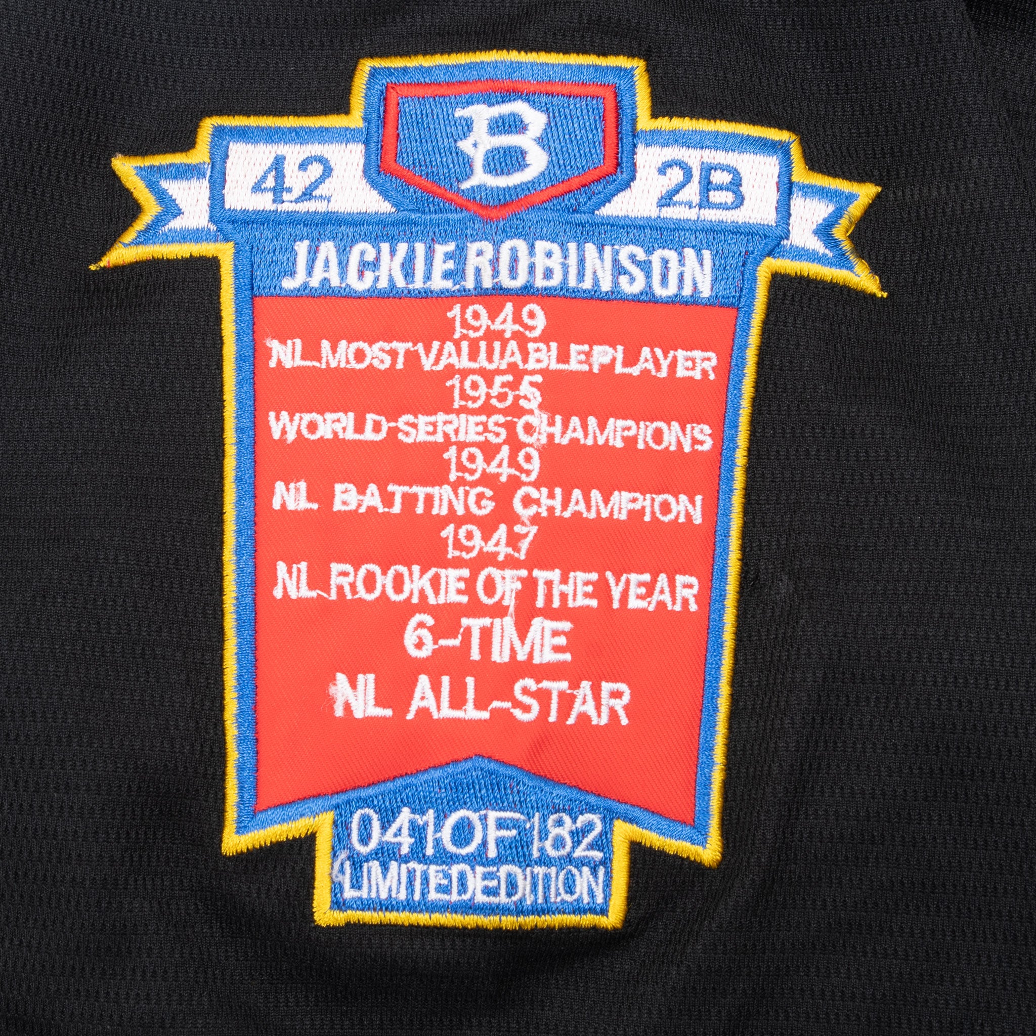 Vintage Mlb Brooklyn Dodgers Jackie Robinson Limited Edition 041/182 Throwback Cooperstown Majestic Jersey Size XL Made In USA