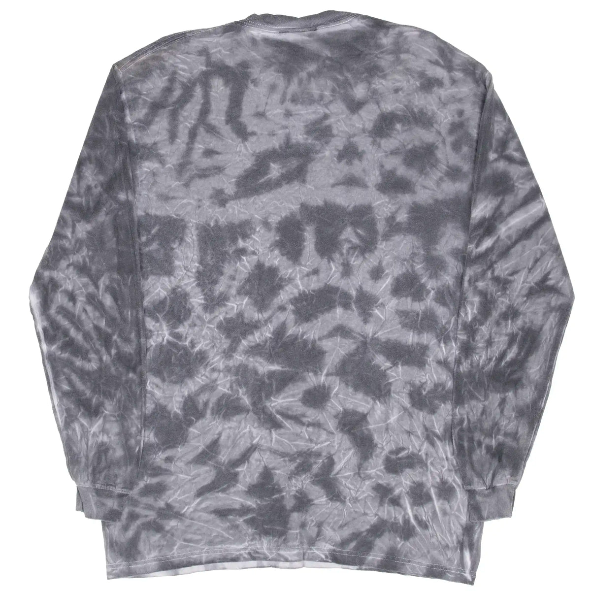 Back of gray tie-dye Taco Bell long-sleeve tee with no graphic