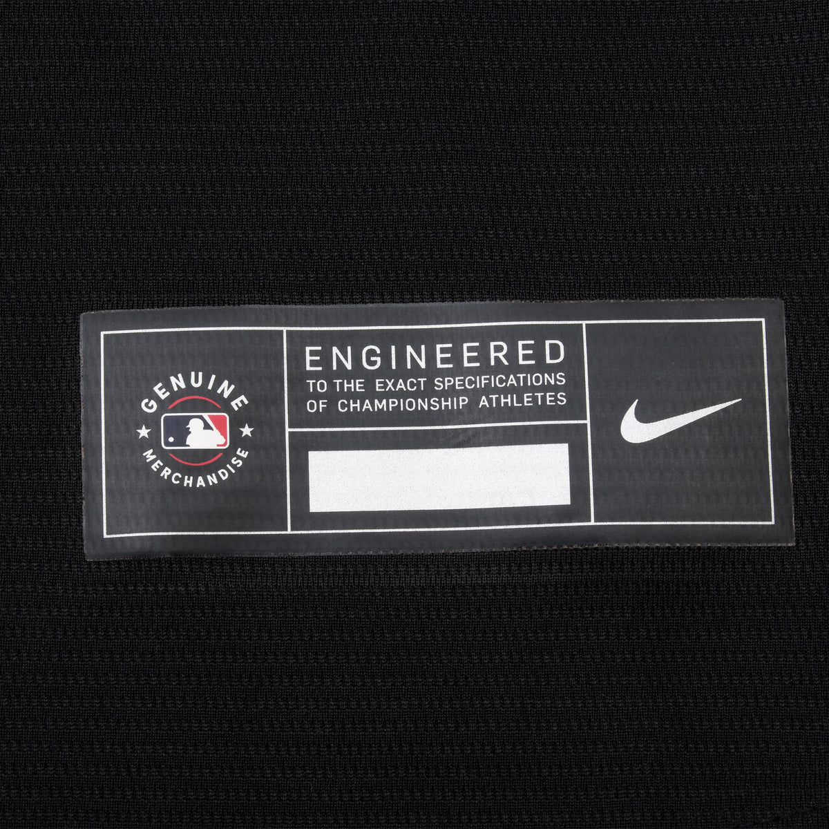 Nike MLB Genuine Merchandise jock tag detail on black Pirates jersey