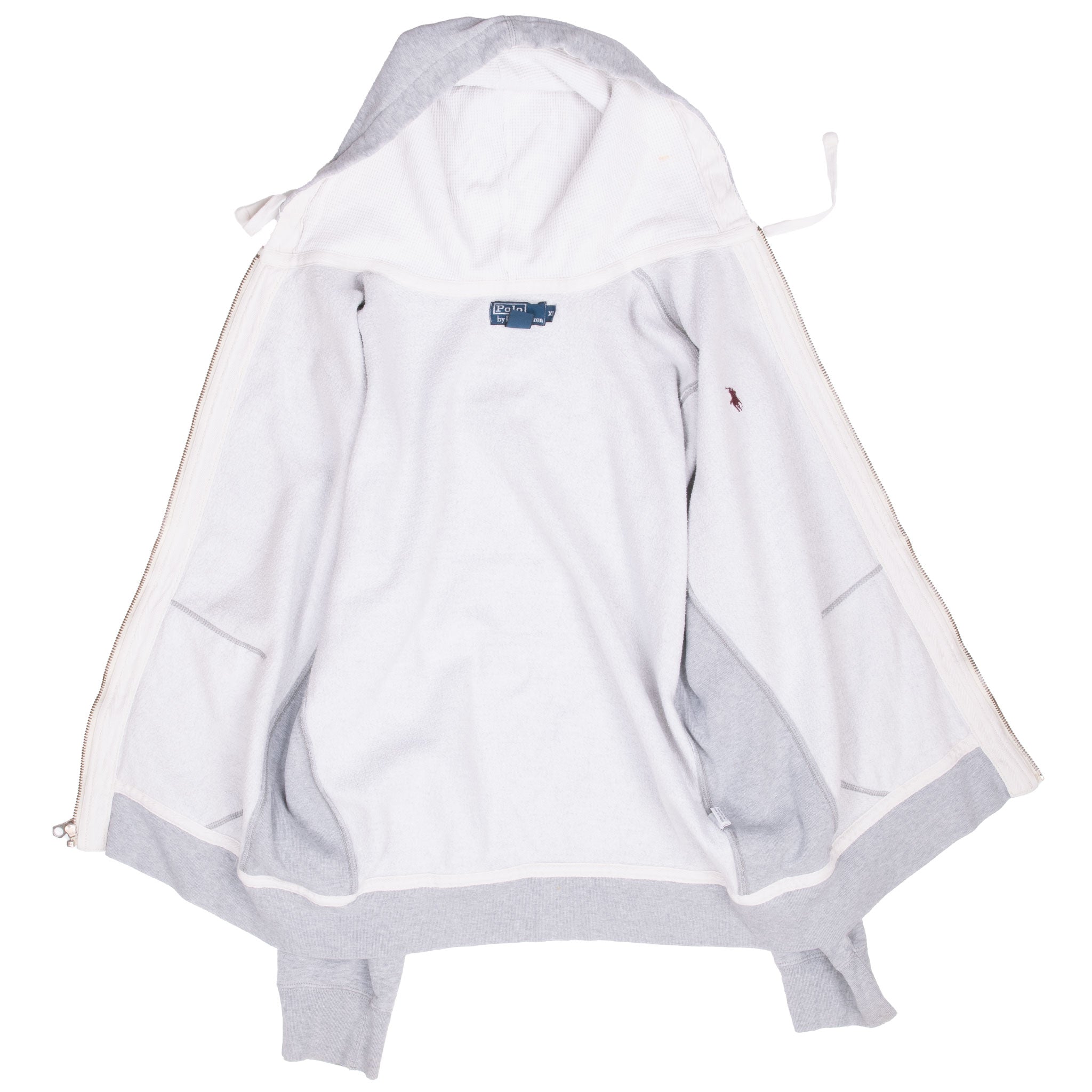 Vintage Ralph Lauren Full Up Classic Grey Hoodie Sweatshirt 1990S Size XL