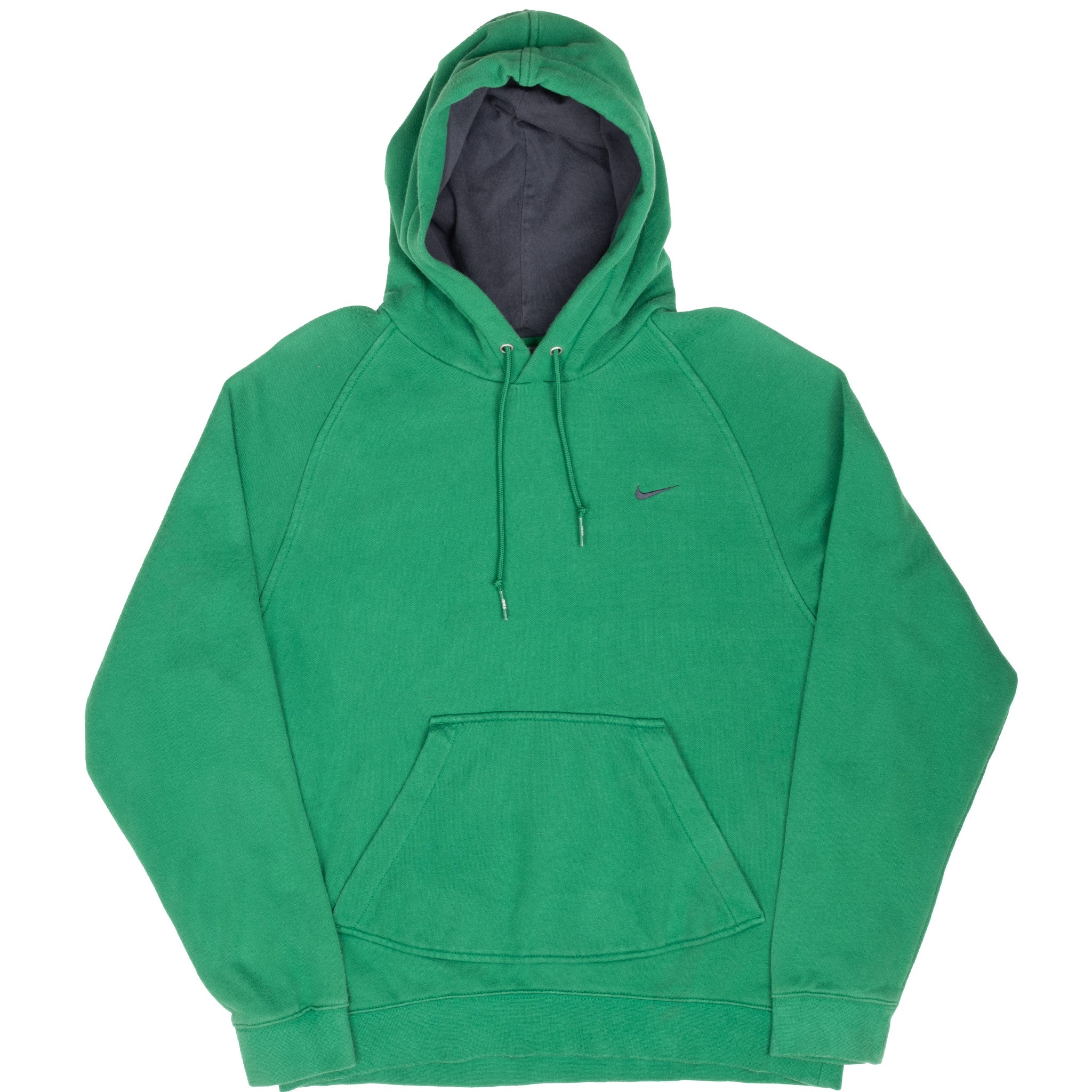 Vintage Nike Classic Swoosh Green Hoodie Sweatshirt 2000S Size Large