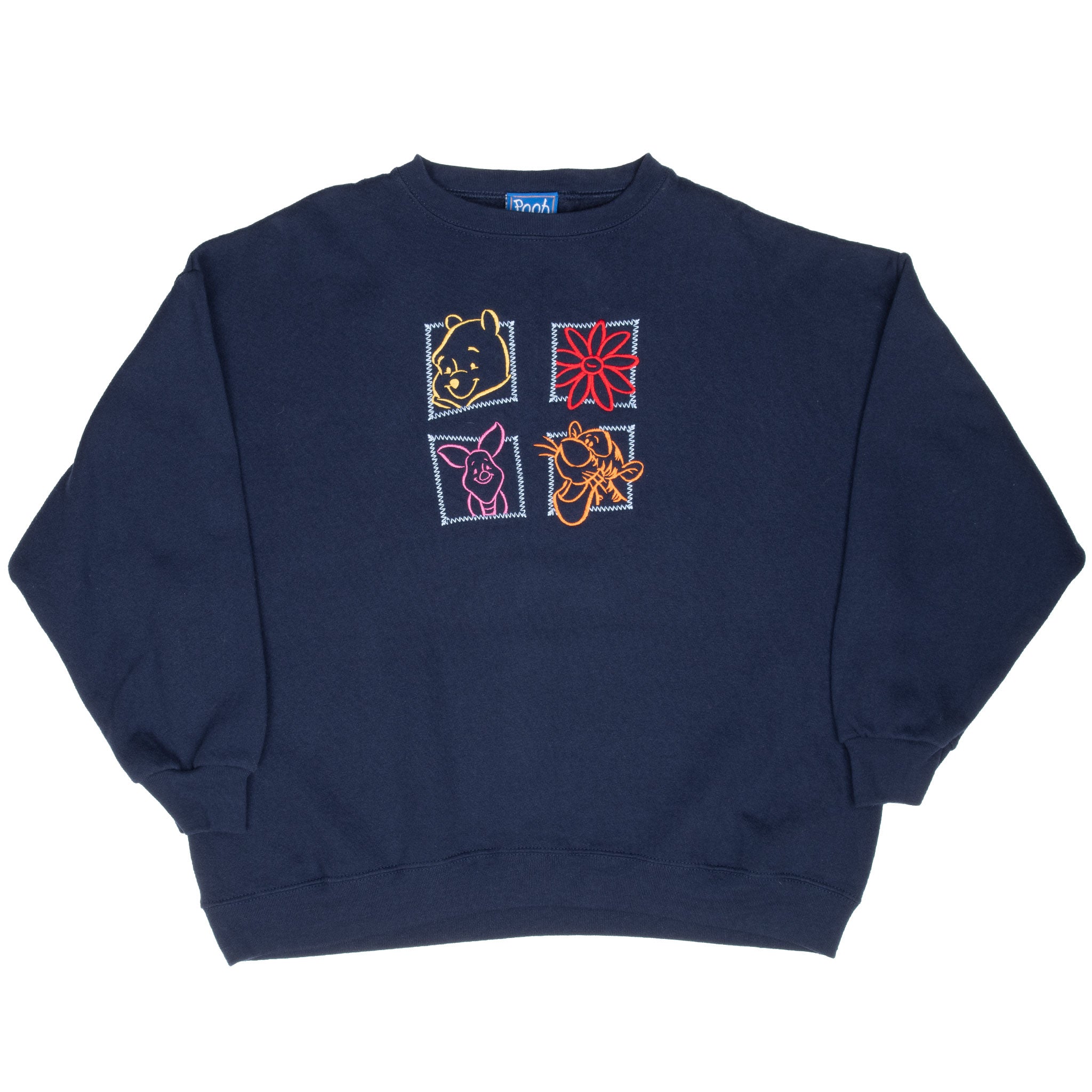 Vintage Disney Winnie The Pooh Embroidered 1990S Sweatshirt Size Large