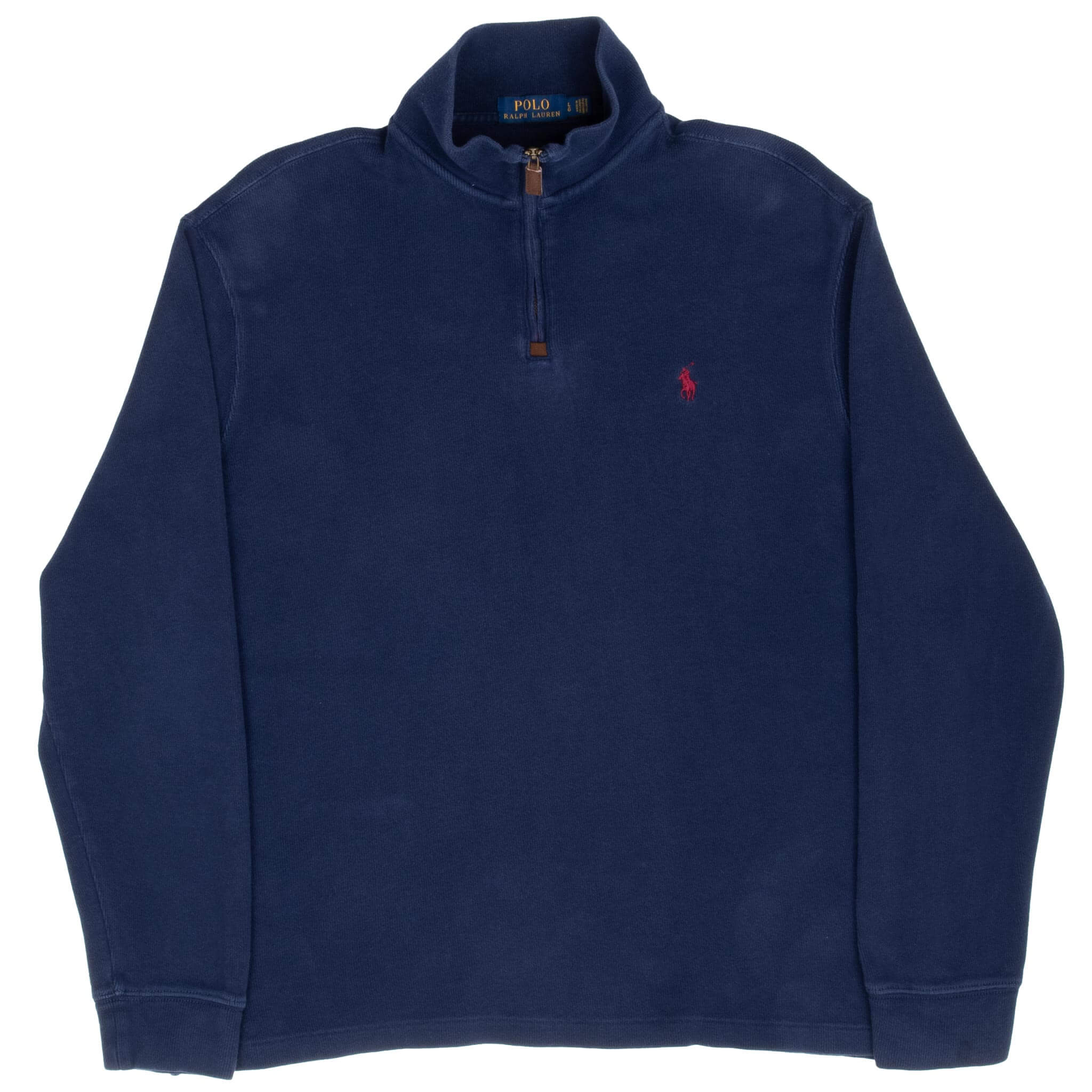 Vintage Polo Ralph Lauren Navy Blue Quarter 1/4 Zip Sweater Size Large