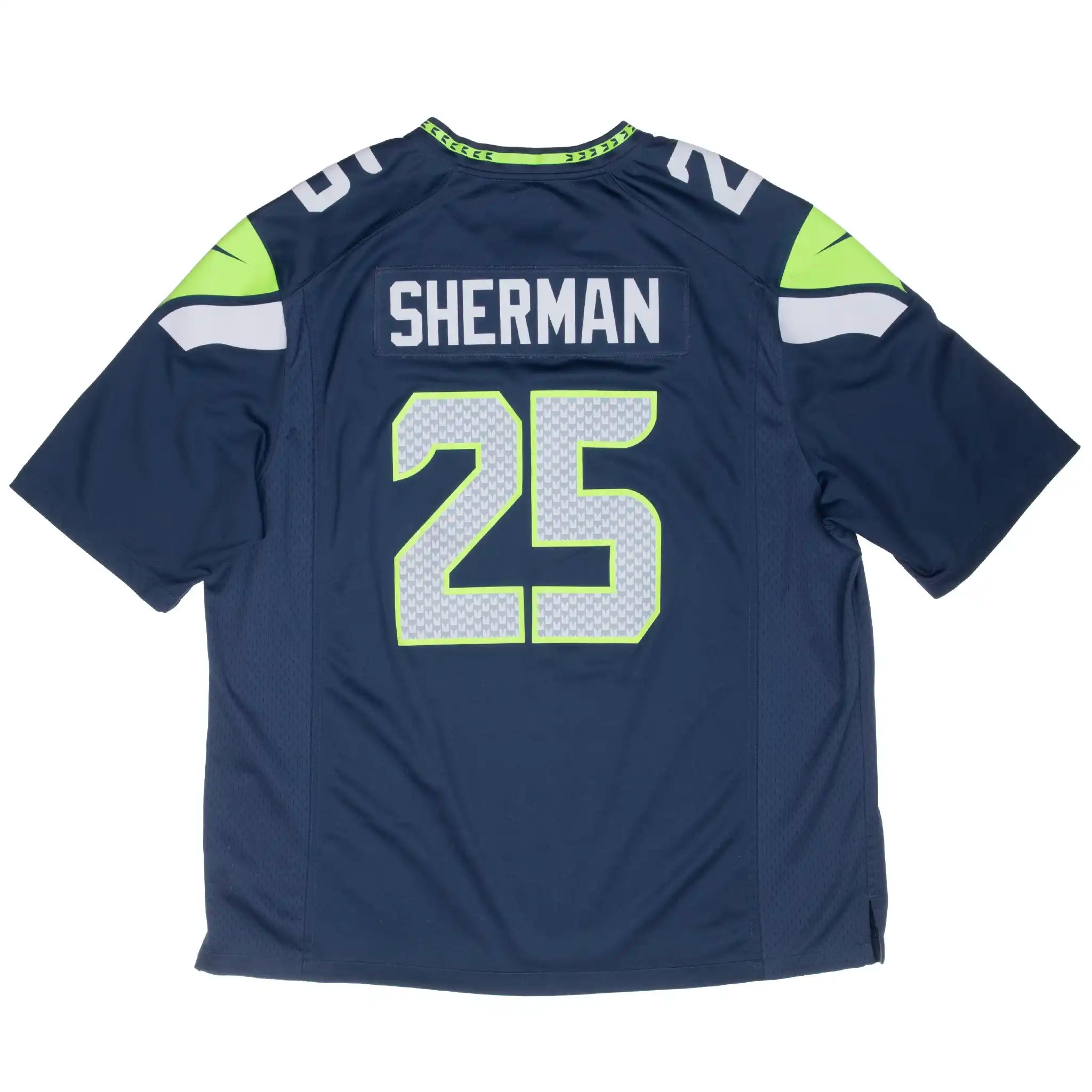 VINTAGE NFL SEATTLE SEAHAWKS SHERMAN #25 NIKE JERSEY SIZE 2XL