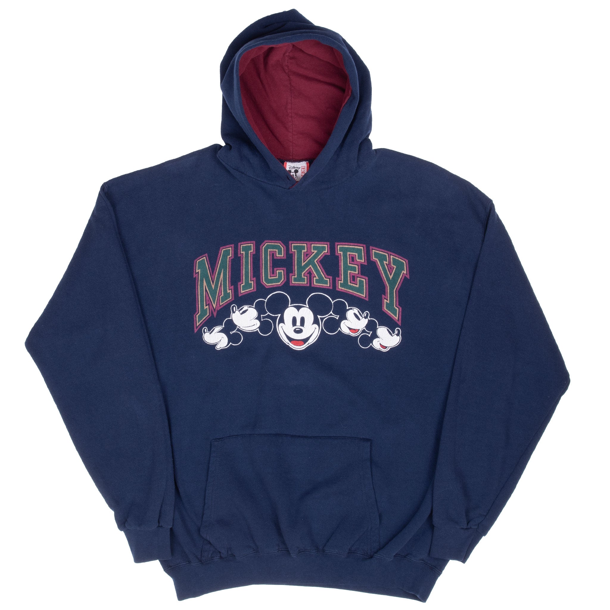 Vintage Disney Mickey Mouse Hoodie Sweatshirt 1990S Size Large