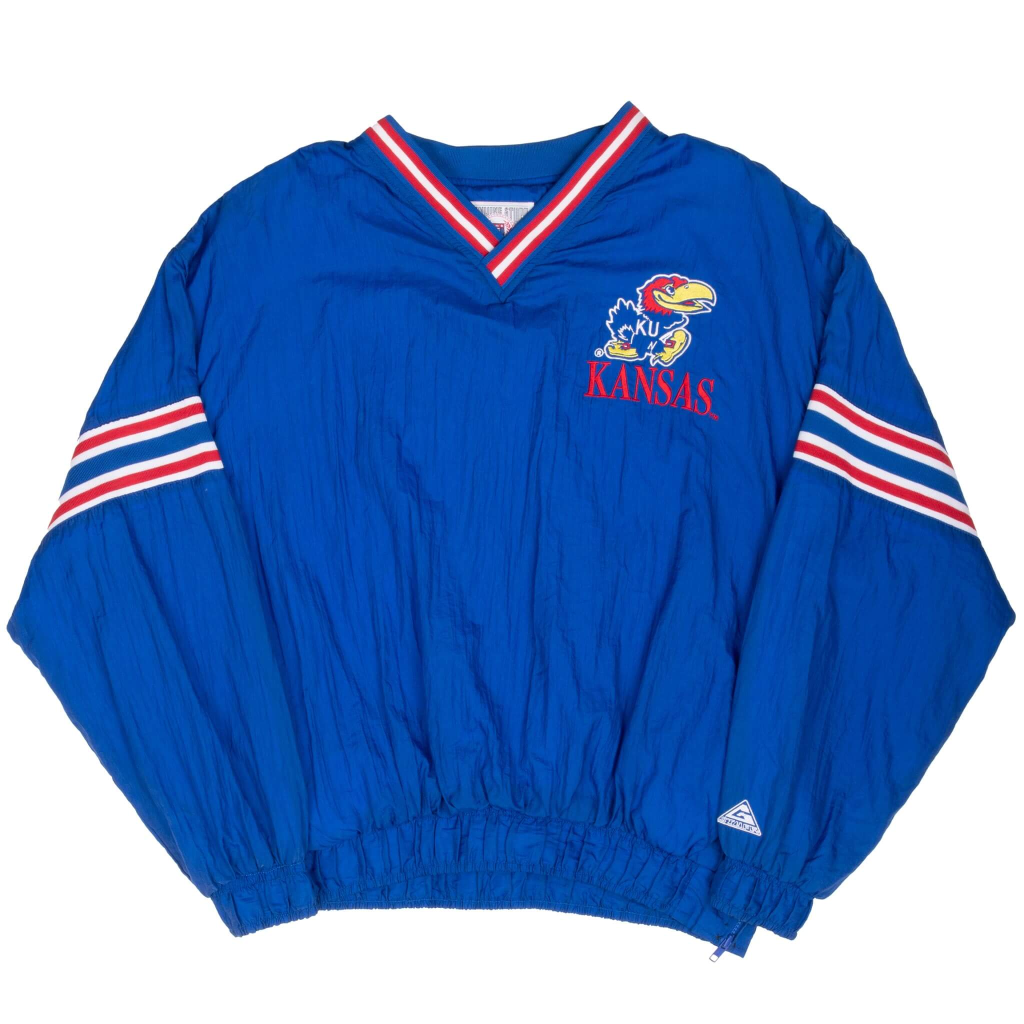 Vintage Ncaa Kansas University Pullover Windbreaker Jacket 1990S Size Large