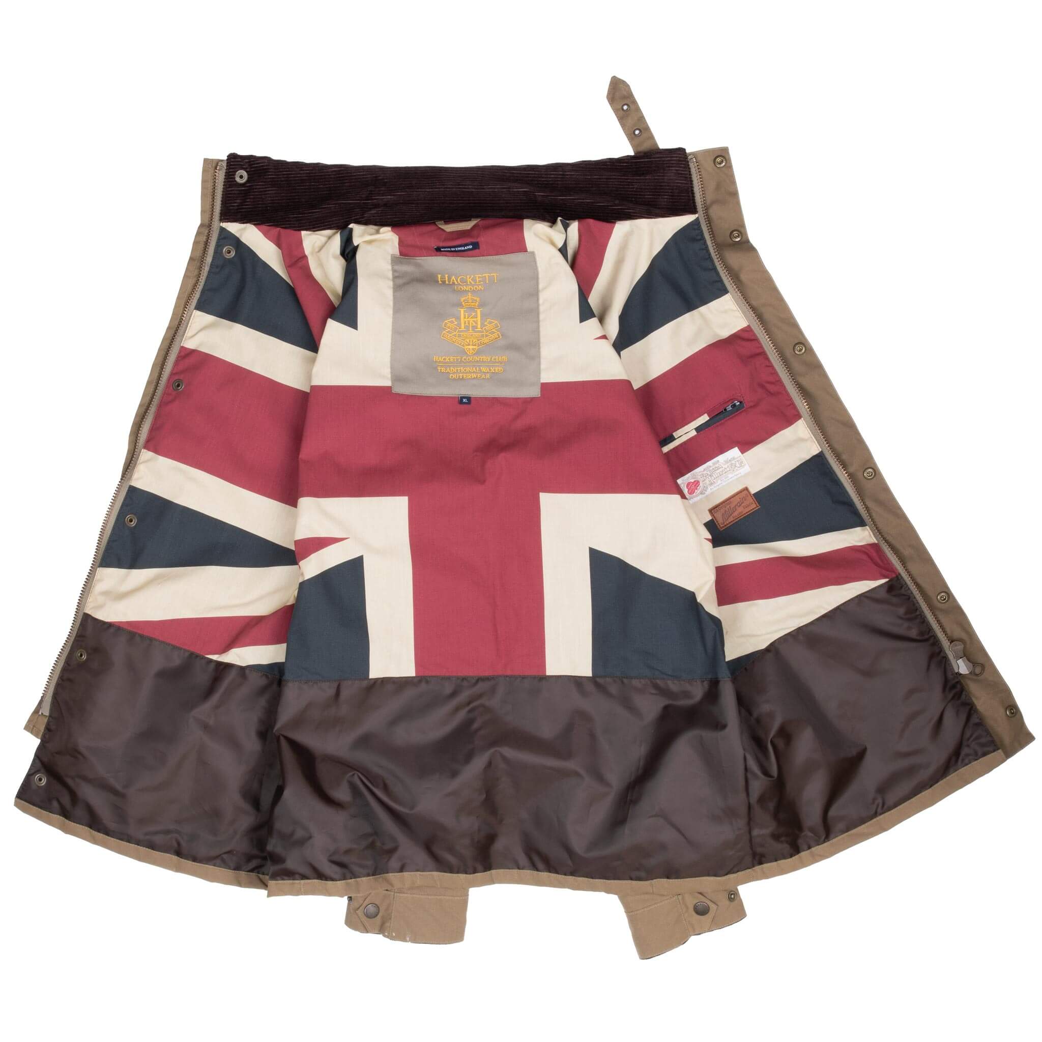 Vintage Hackett Beige Wax Jacket Size XL 1990S Made In England