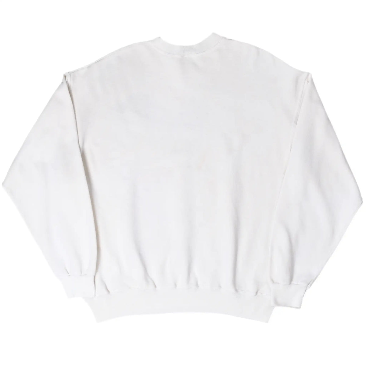 Back of plain white Disney Snow White crewneck sweatshirt
