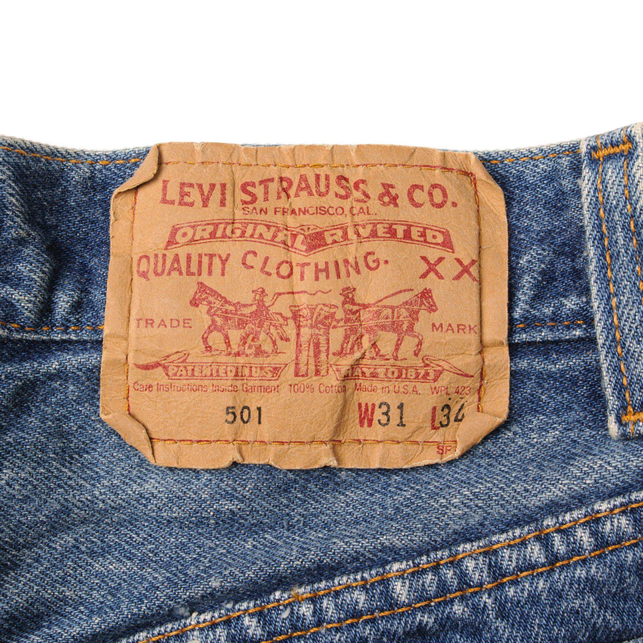 Levi's 501 Label Tag 1985-1988 80s 1980s