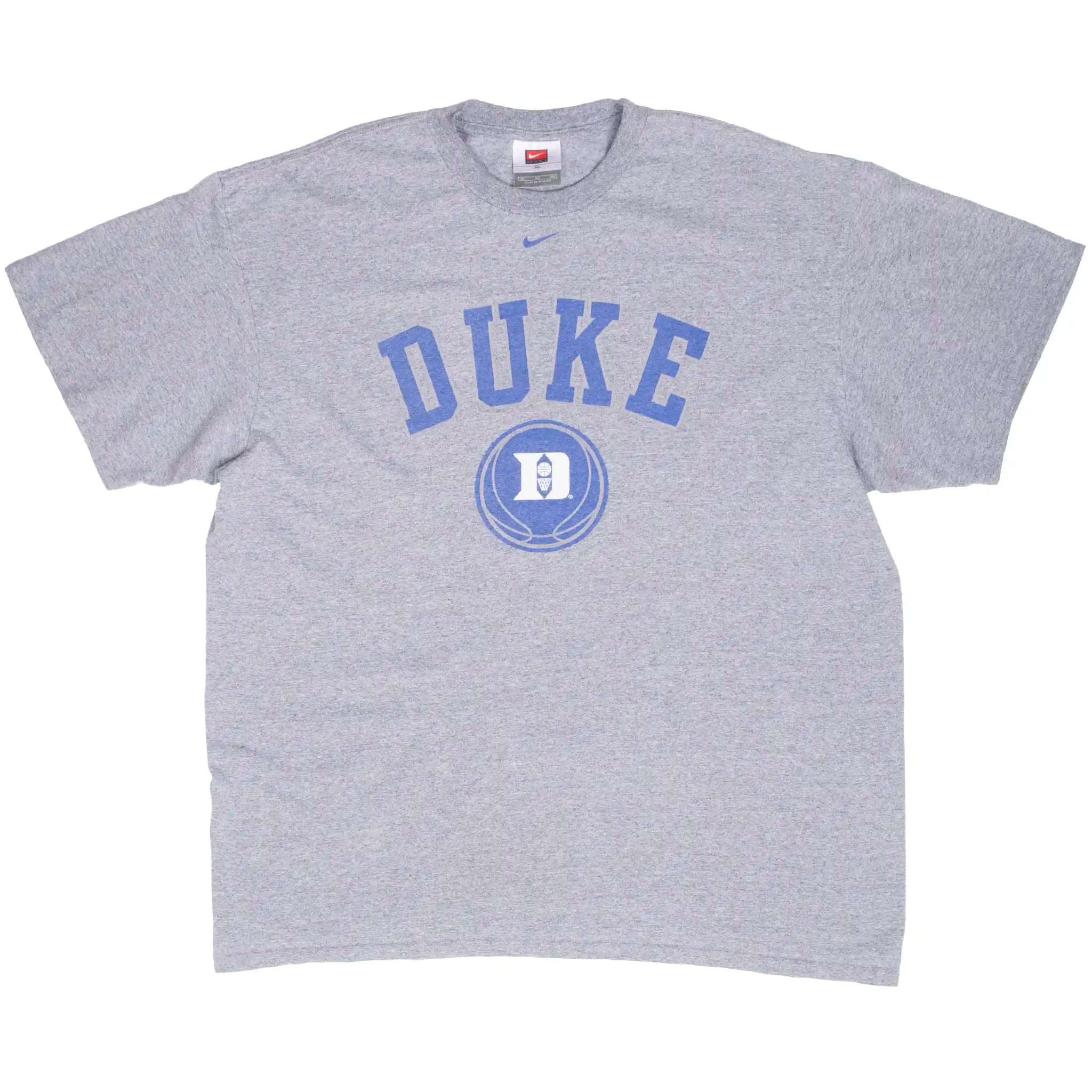 VINTAGE NIKE CENTER SWOOSH NCAA DUKE UNIVERSITY TEE SHIRT 2000S SIZE LARGE
