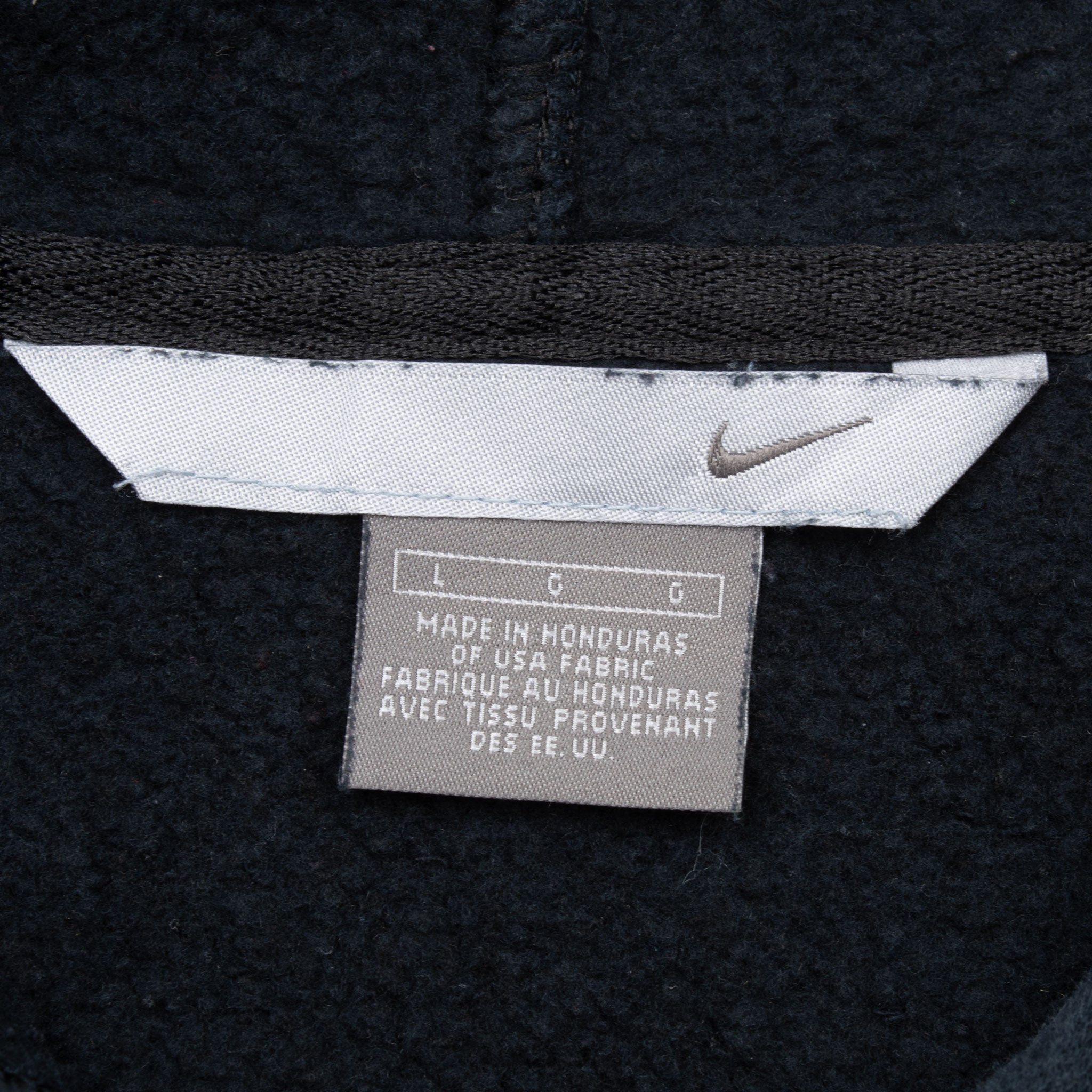 Vintage Nike Swoosh Navy Blue Hoodie Sweatshirt 2000S Size Large