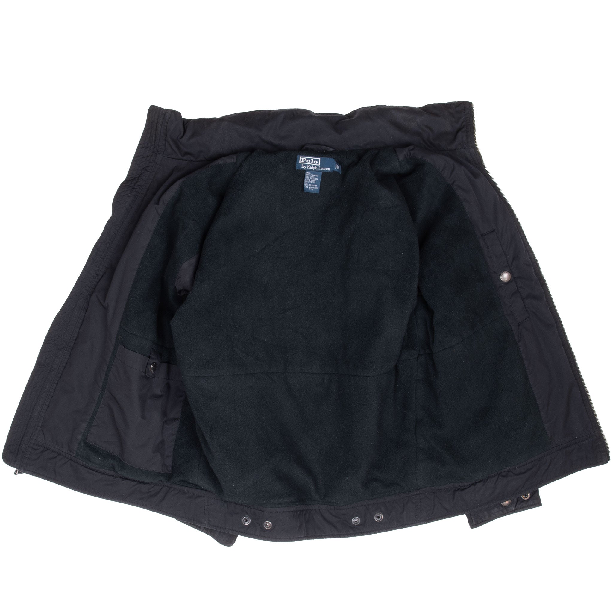 Vintage Polo Ralph Lauren Black Windbreaker Jacket 1990S Size Small