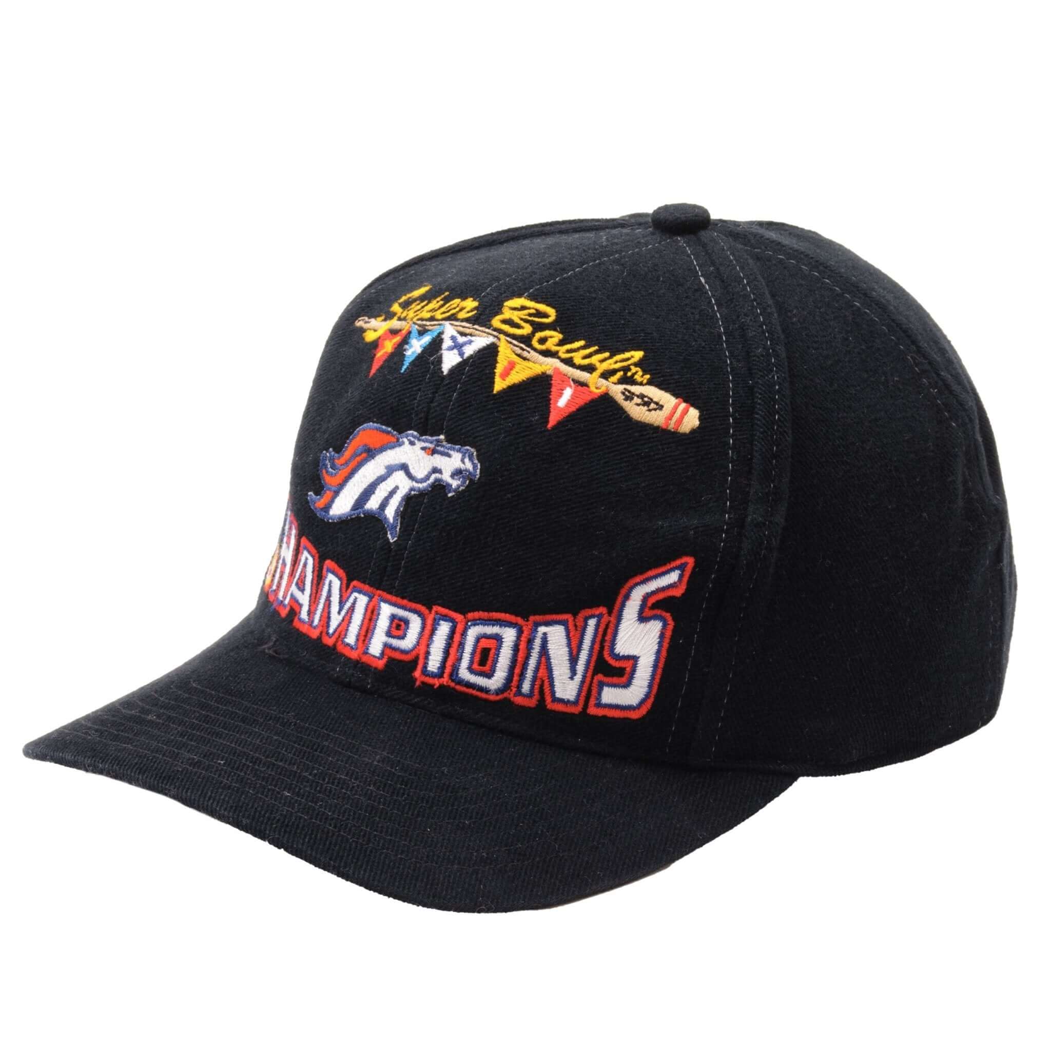 Vintage NFL Super Bowl XXXII Champions Denver Broncos San Diego California 1998 Logo Athletic Cap