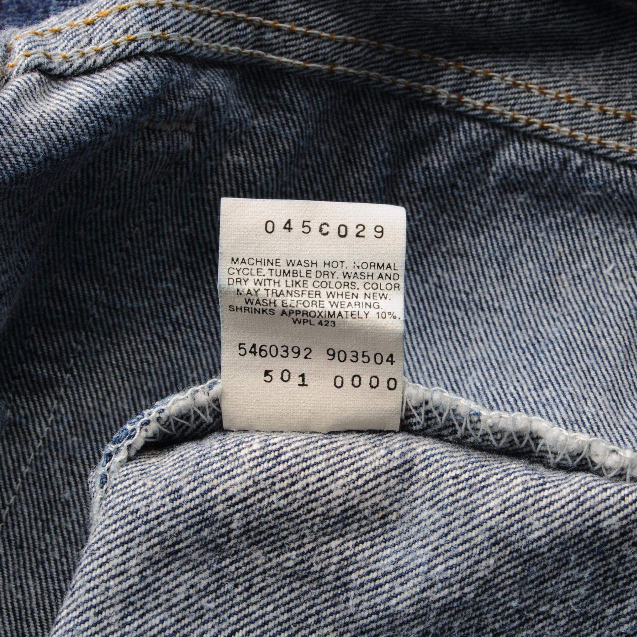 Levi's 501 Label Tag 1988-1993 80s 90s