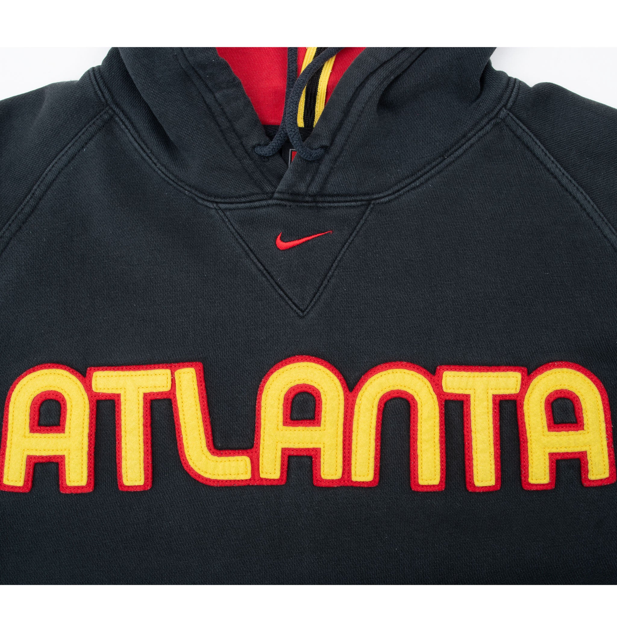 Vintage Nike Nba Atlanta Hawks Center Swoosh Hoodie Sweatshirt 1990S Size Large