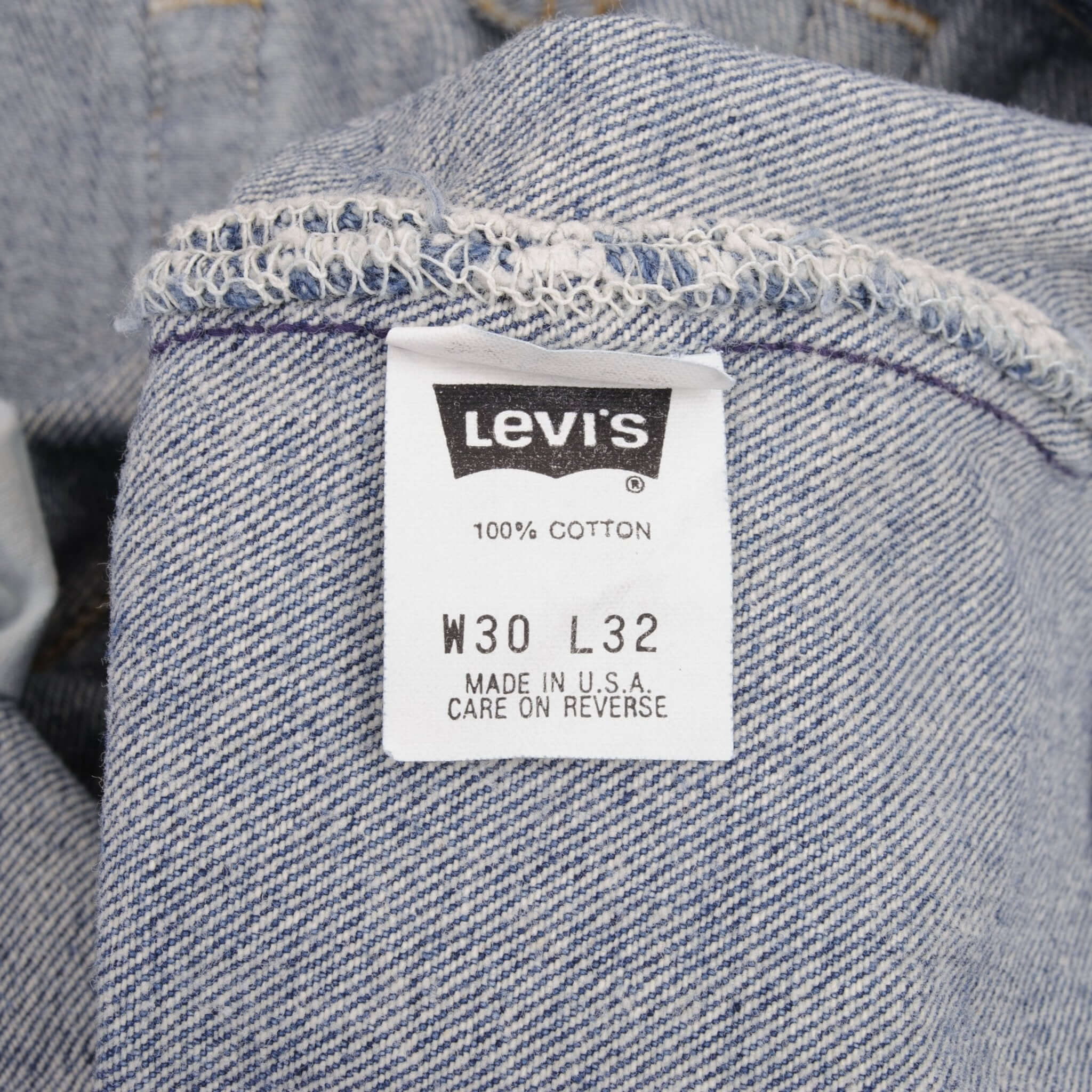 Vintage Levis 501 Preshrunk Jeans 1993 Size W30 L32 Made In Usa Deadstock With A Medium Wash Size On Tag 30X32 Back Button #520
