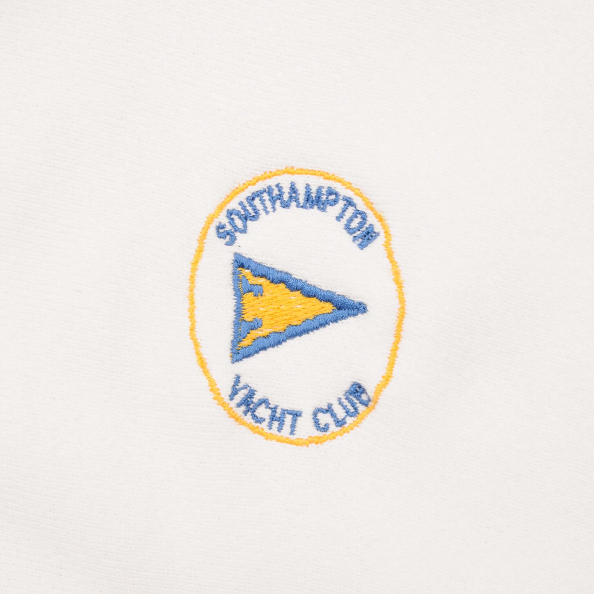 Vintage Reverse Weave Southampton Yatch Club Champion White Hoodie 1980S Size XL Made In Usa