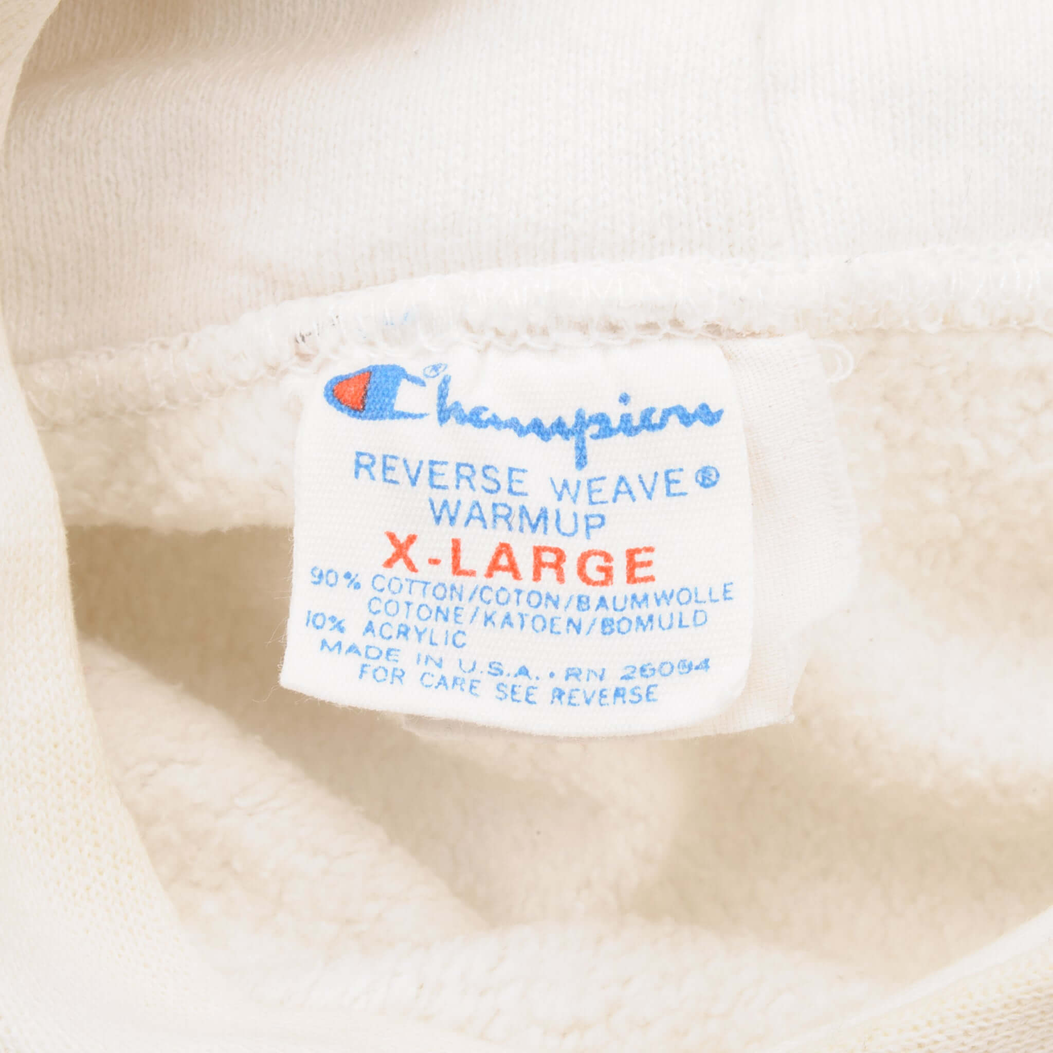 Vintage Reverse Weave Southampton Yatch Club Champion White Hoodie 1980S Size XL Made In Usa