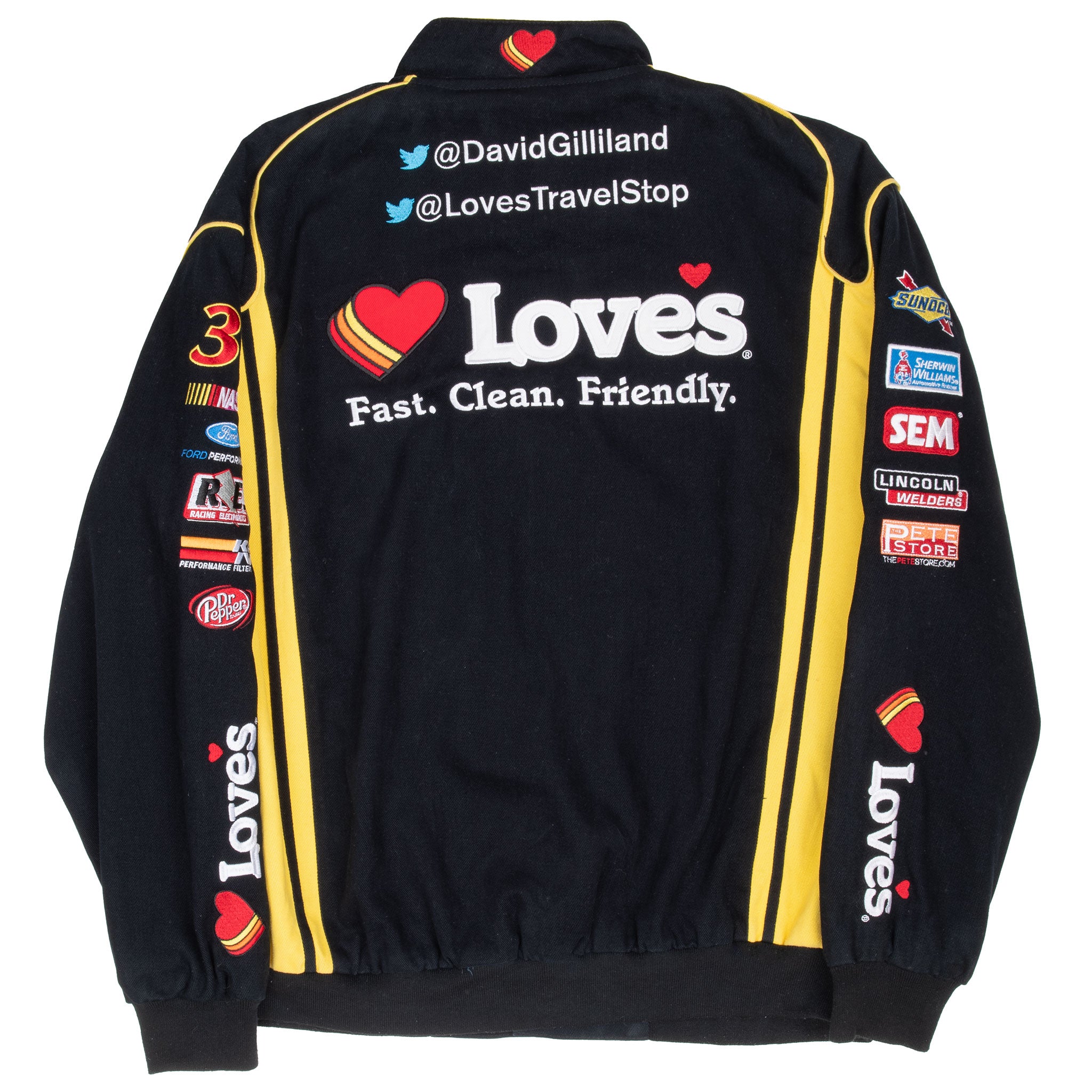 Vintage Nascar David Gilliland Jh Racing Jacket 2000S Size XL