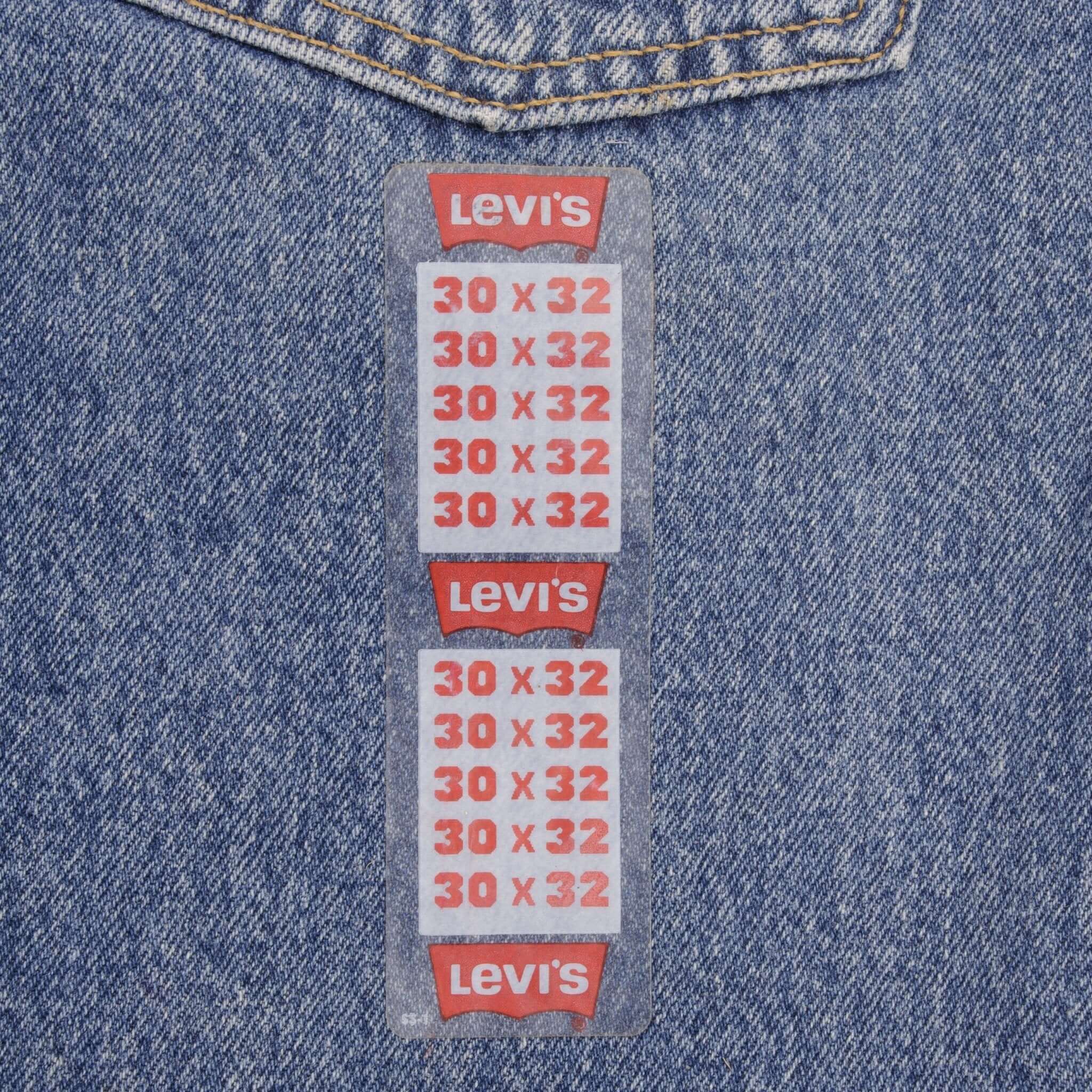 Vintage Levis 501 Preshrunk Jeans 1993 Size W30 L32 Made In Usa Deadstock With A Medium Wash Size On Tag 30X32 Back Button #520