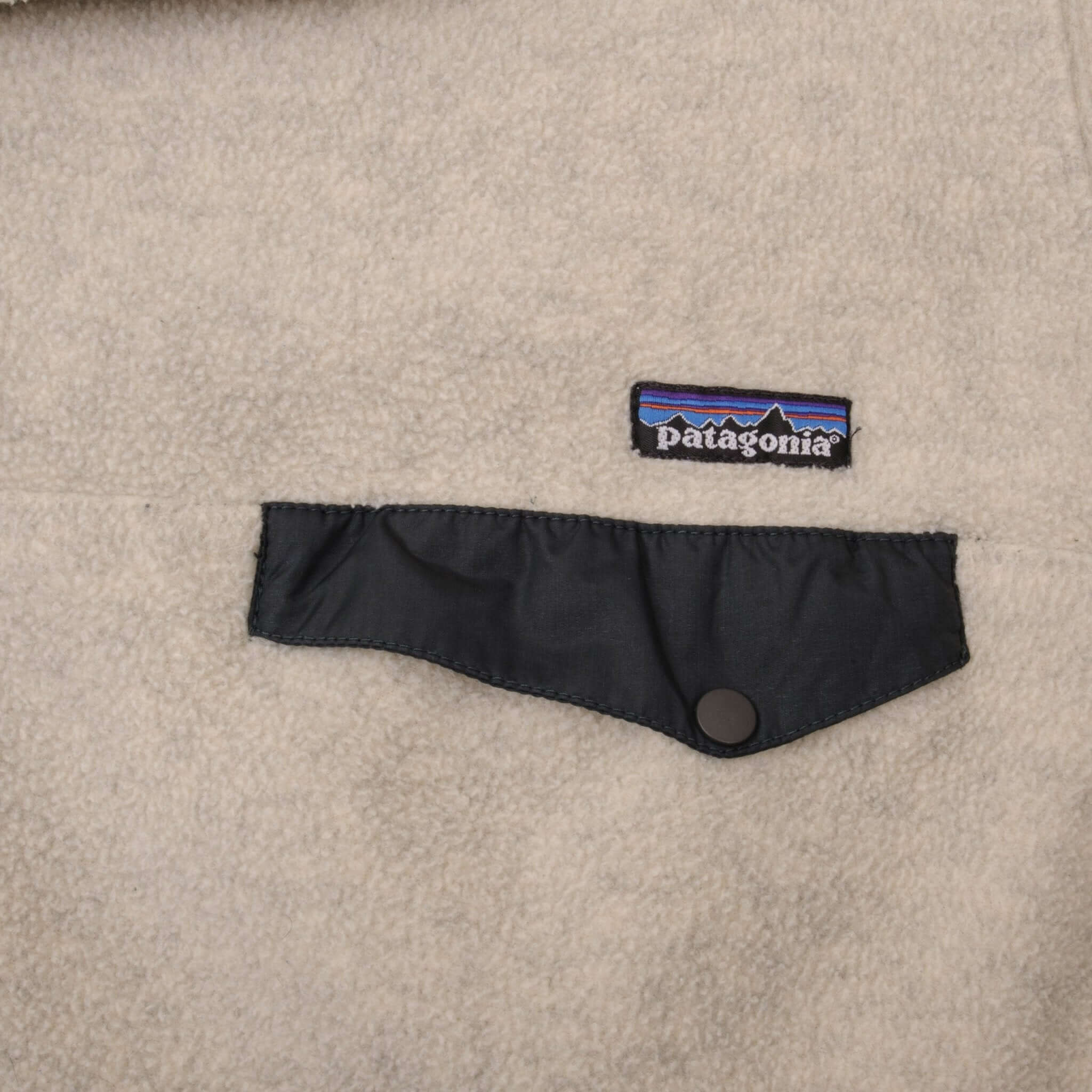 Vintage Creme Patagonia Synchilla Snap T Fleece Pullover 1990s Size Large