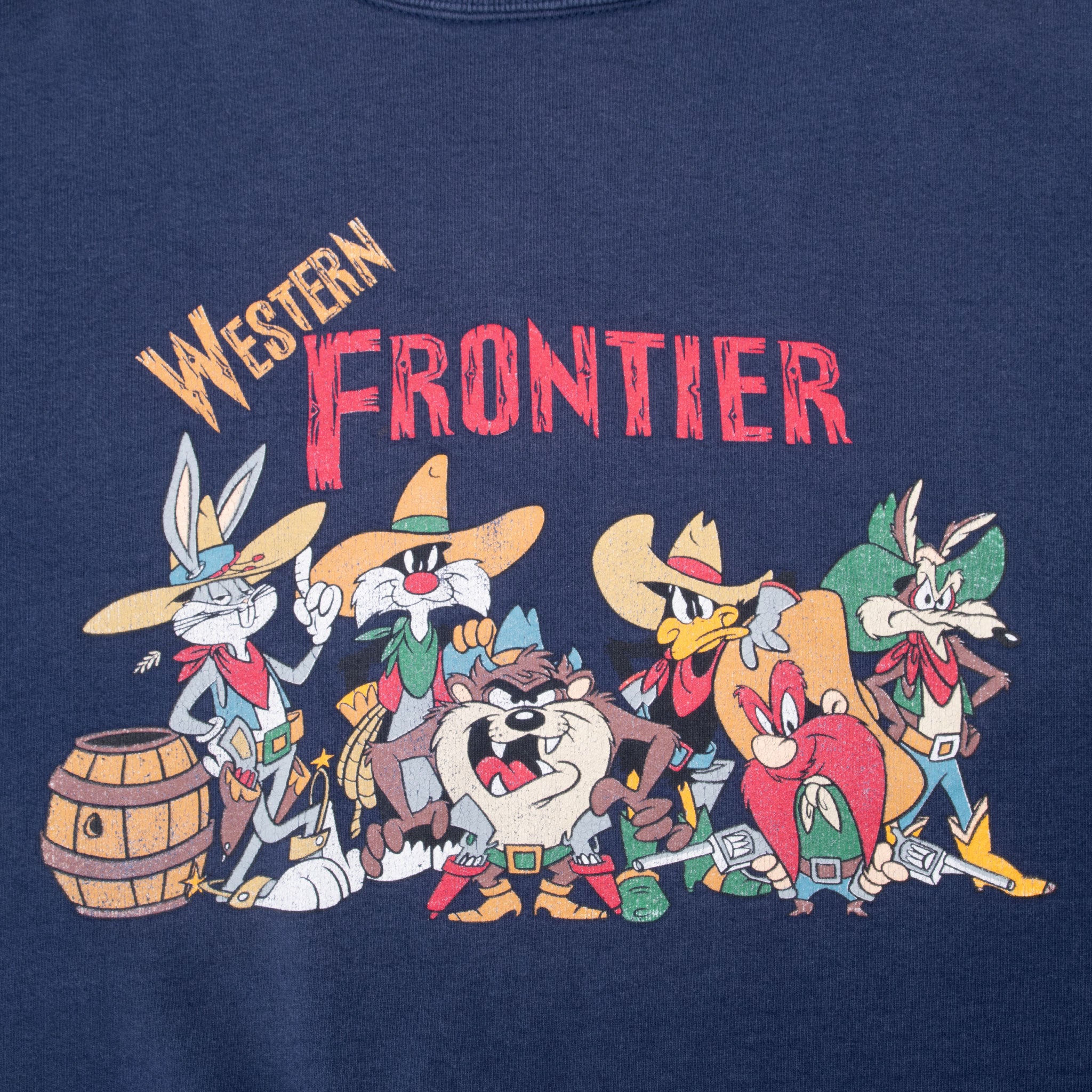 Vintage Looney Tunes Western Frontier Sweatshirt 1991 Size XL Made In Usa