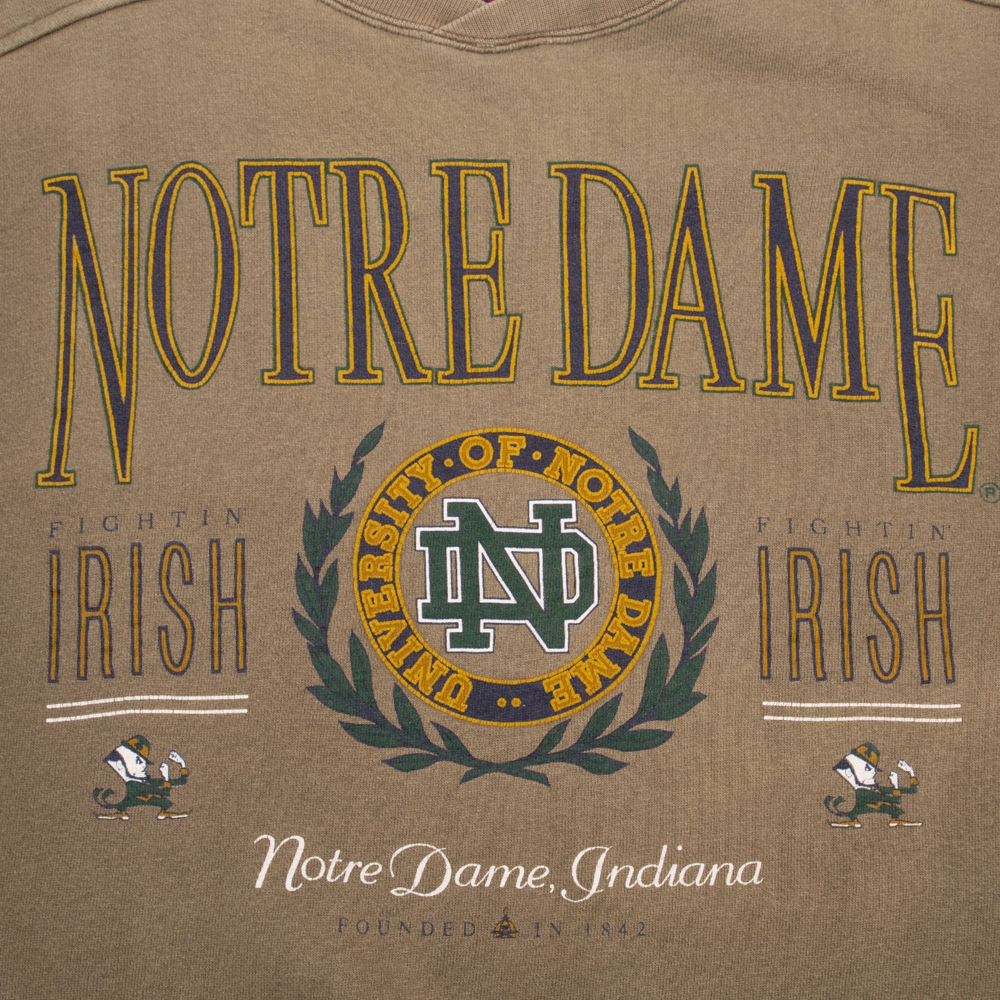 Vintage Ncaa Notre Dame Fighting Irish Sweatshirt 1990S Size Large