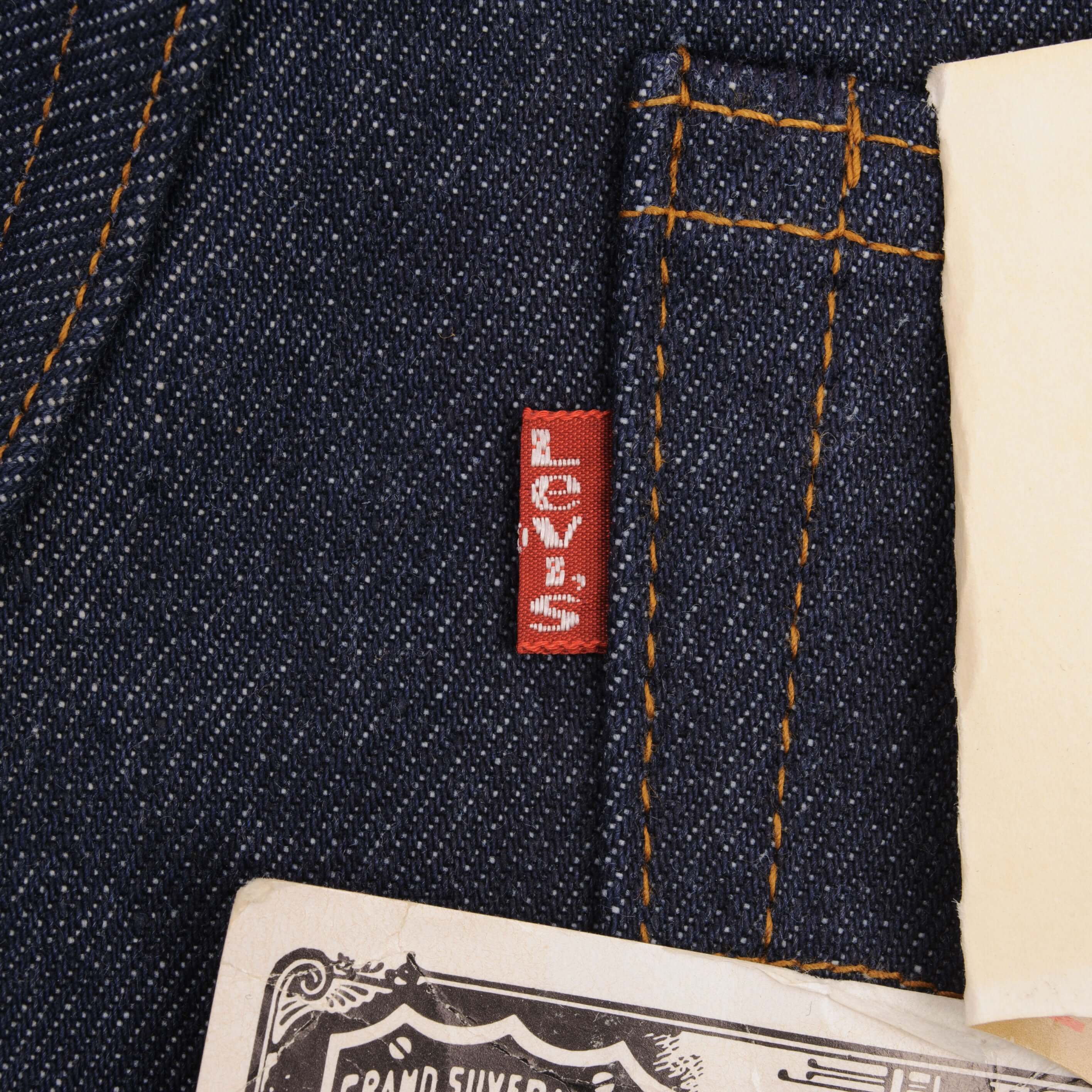 Vintage Levis 717 Saddleman Boot Cut Dura Plus Jeans 1977 Size 26X34 Made In Usa Deadstock With a Very Dark Wash Size On Tag 26X34 Back Button #553 Talon 42 Zipper