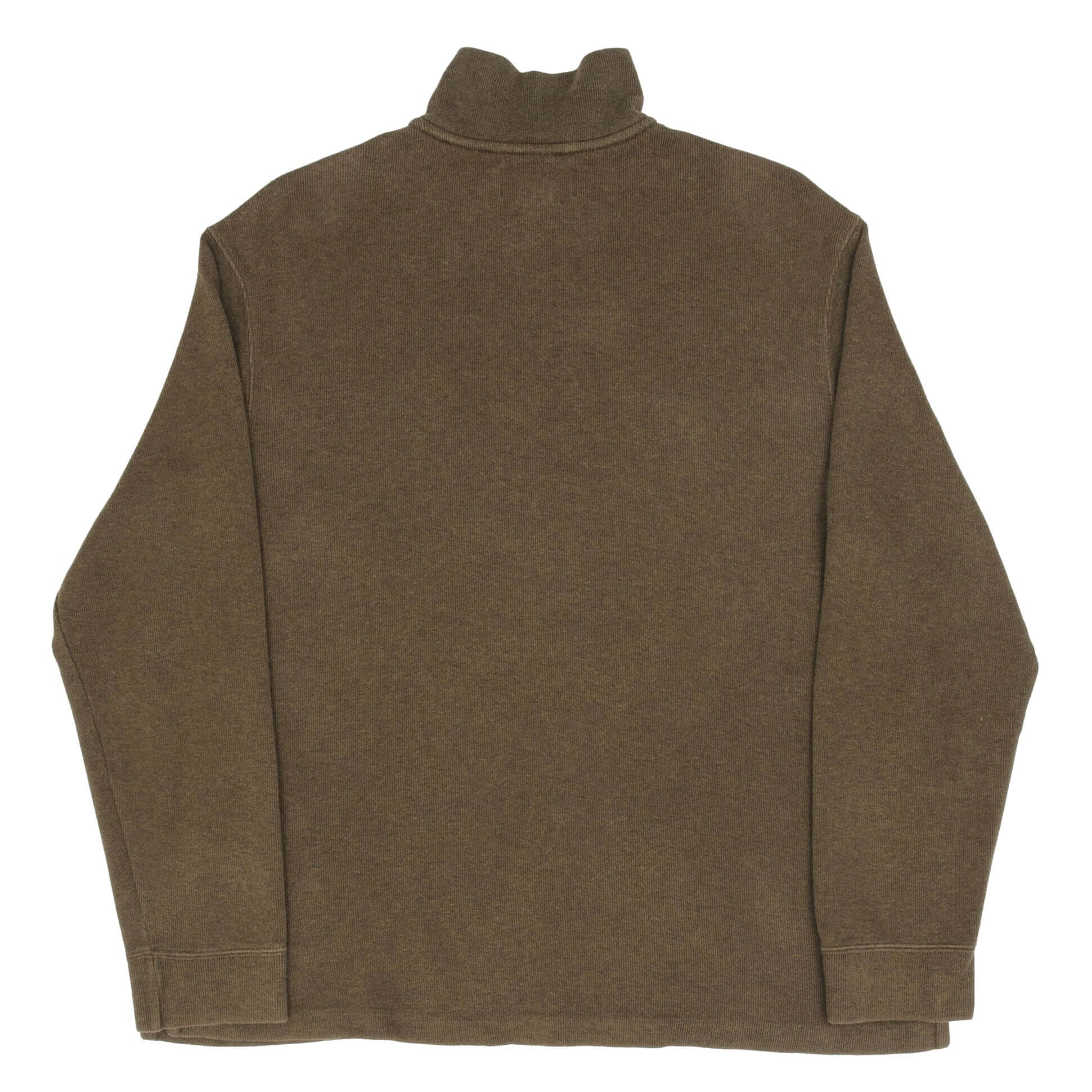 Vintage Polo Ralph Lauren Green Quarter 1/4 Zip Sweater 1990s Size XL