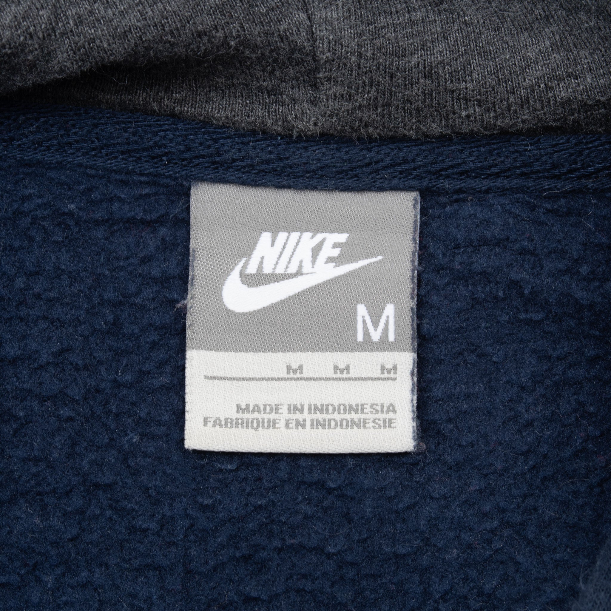 Vintage Nike Swoosh Navy Blue Hoodie Sweatshirt 2000S Size Medium