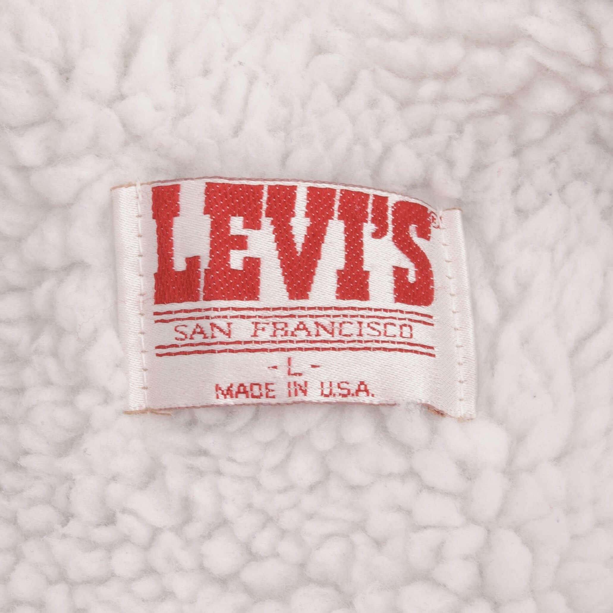 Vintage Levis Sherpa Trucker Denim Jacket Medium Wash Clean 1980s Size Large Made In USA