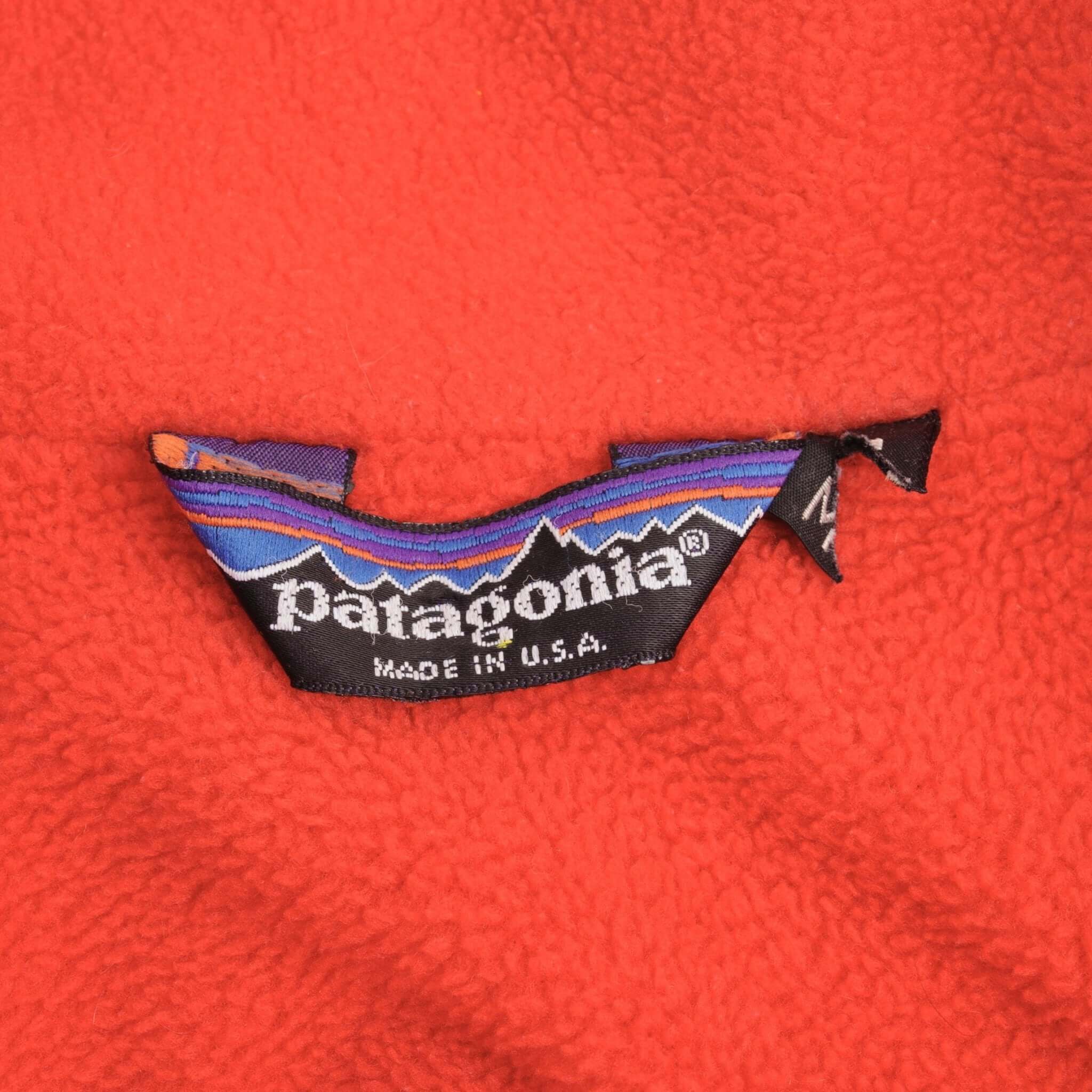 Vintage Patagonia Windbreaker Blue Jacket 1990S Size Medium Made In Usa Style 42101 Cut4454