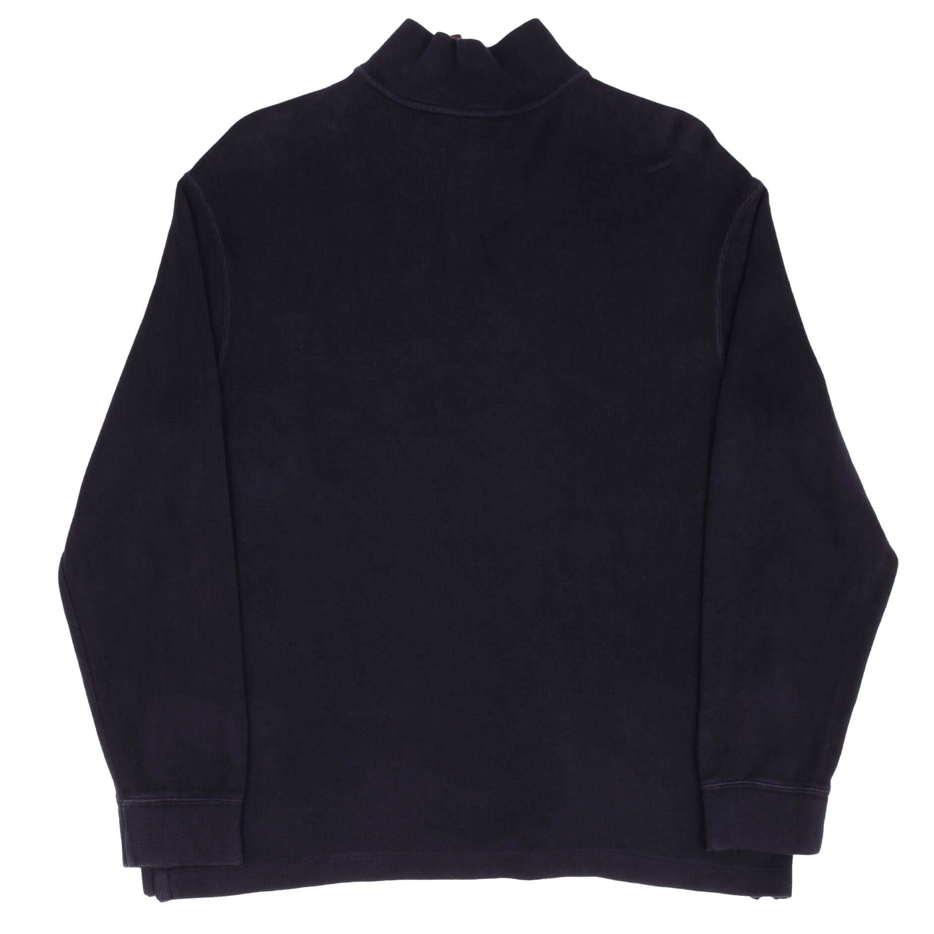 Vintage Polo Ralph Lauren Navy Blue Quarter 1/4 Zip Sweater 1990s Size Large