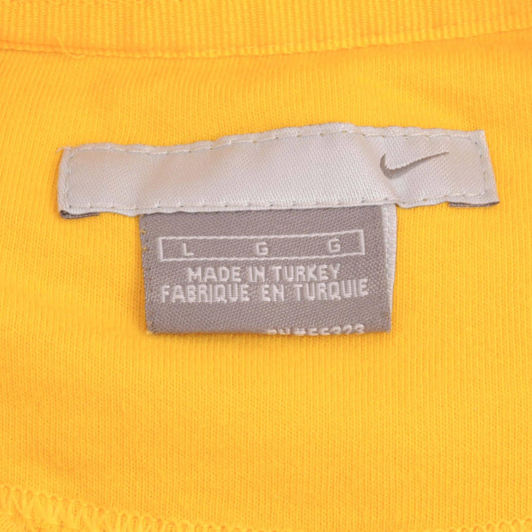 Vintage Nike Classic Swoosh Yellow Sweatshirt 2000S Size Large