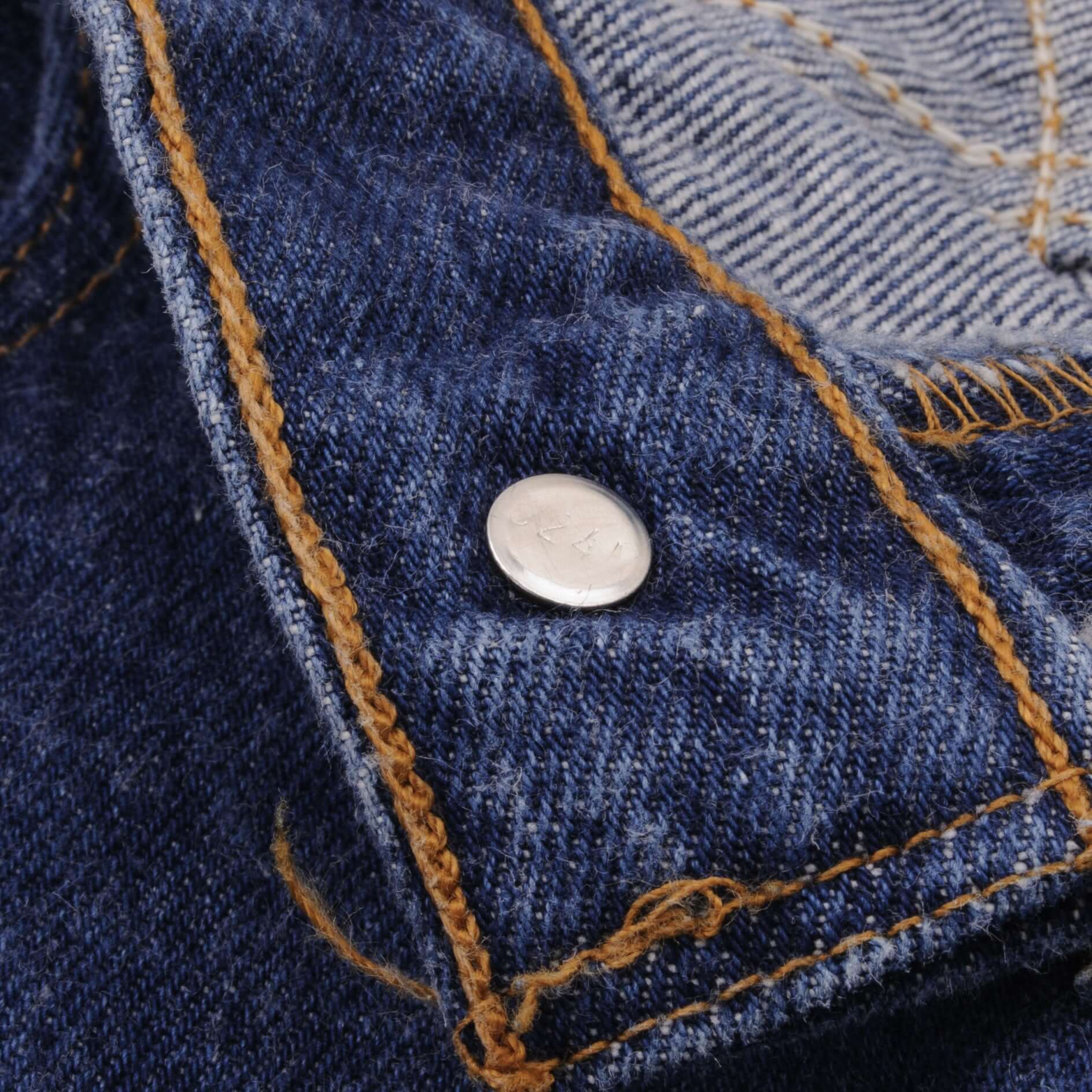 Beautiful Indigo Levis 501 Jeans 1990s Made in USA with Medium Dark Wash. Size on tag 35X30 Actual Size 34X29 Back Button #524A