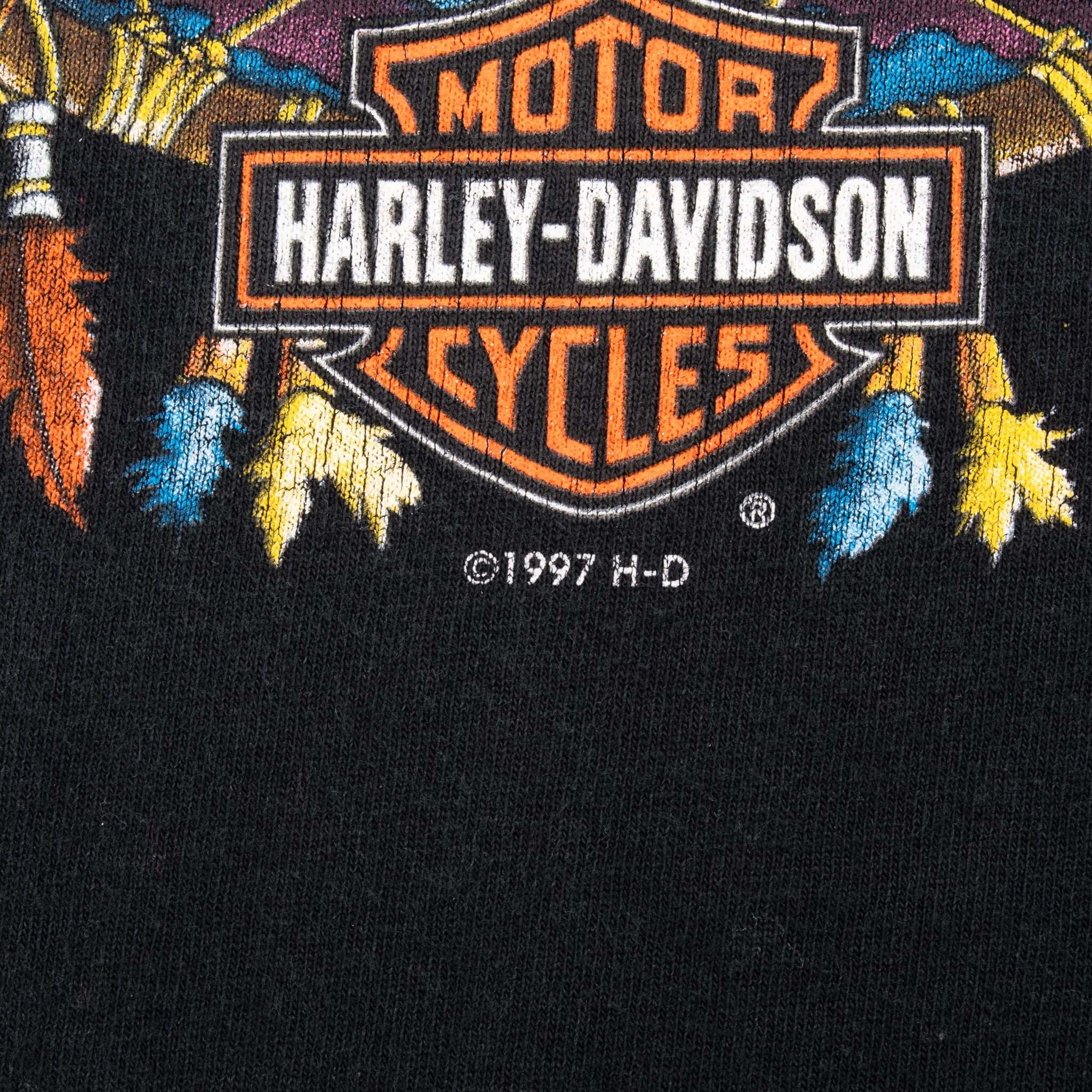Vintage Harley Davidson Omaha Nebraska Eagle Tee Shirt 1997 Size 2XL Made In Usa
