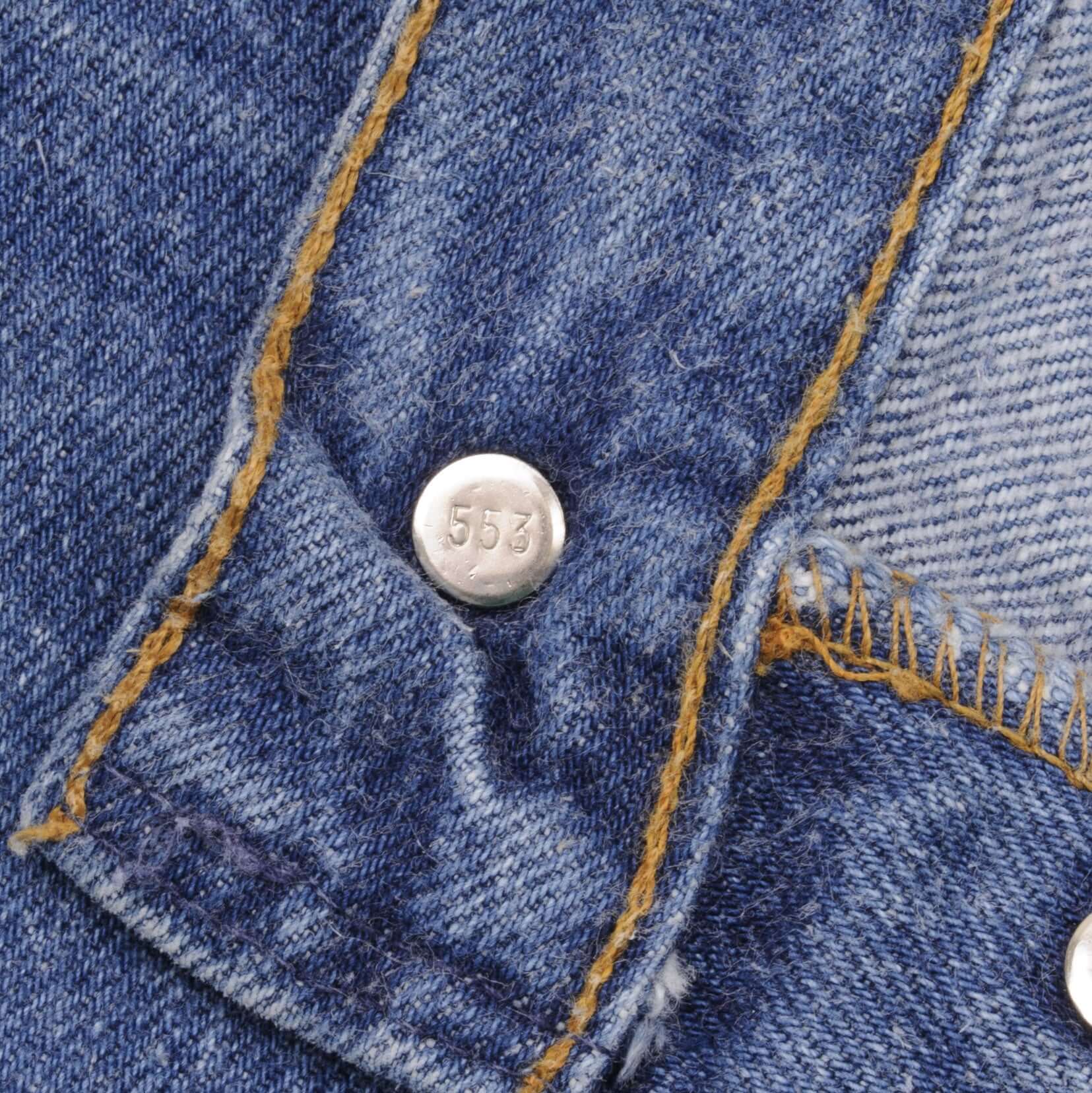 Beautiful Indigo Levis 501 Jeans 1980s Made in USA with Medium Wash. Size on tag 36X36 Actual Size 36X34 Back Button #553