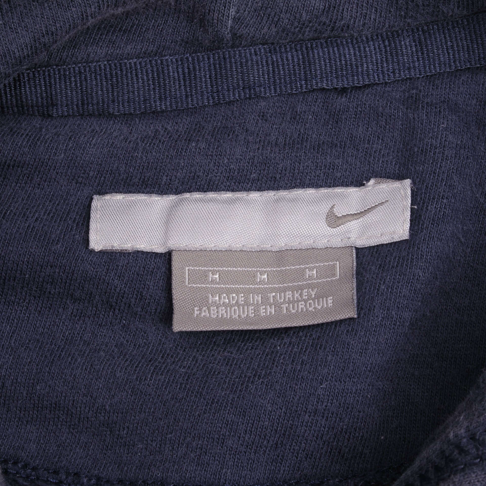 Vintage Nike Classic Swoosh Navy Hoodie Sweatshirt 2000S Size Medium