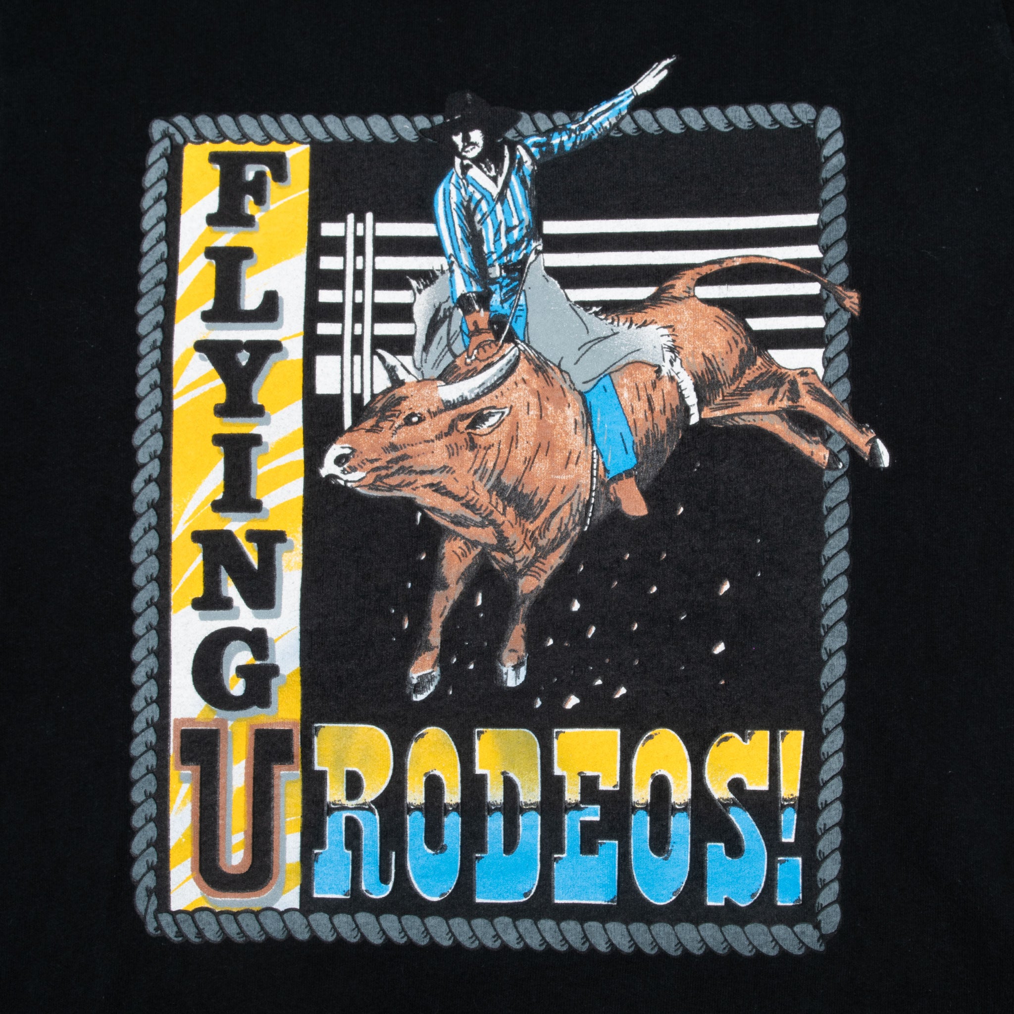 Vintage Flying U Rodeos Tee Shirt 1990S Size Small Made In Usa