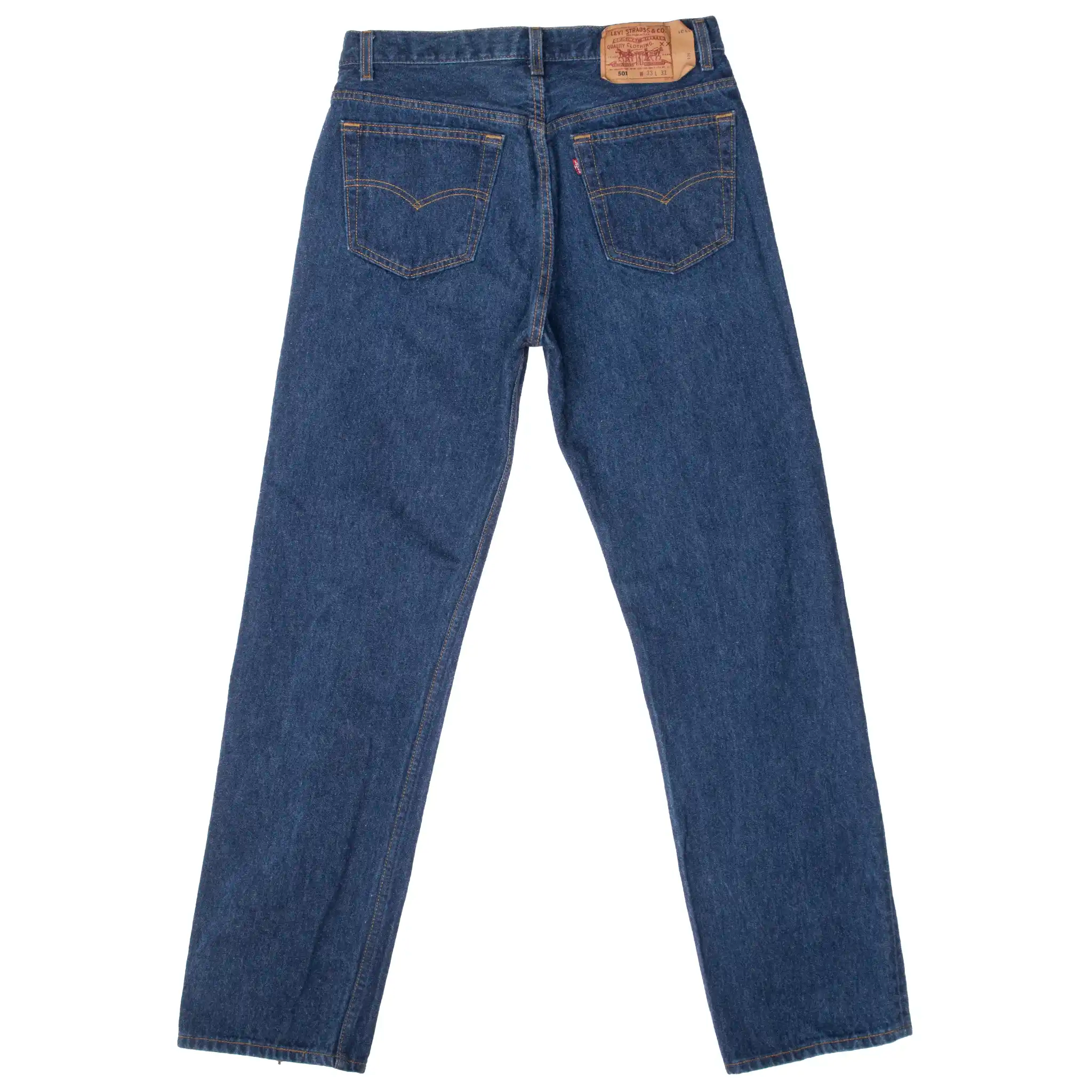 VINTAGE LEVIS 501 INDIGO BLUE DARK WASH JEANS 1980S SIZE 32X31 MADE IN USA