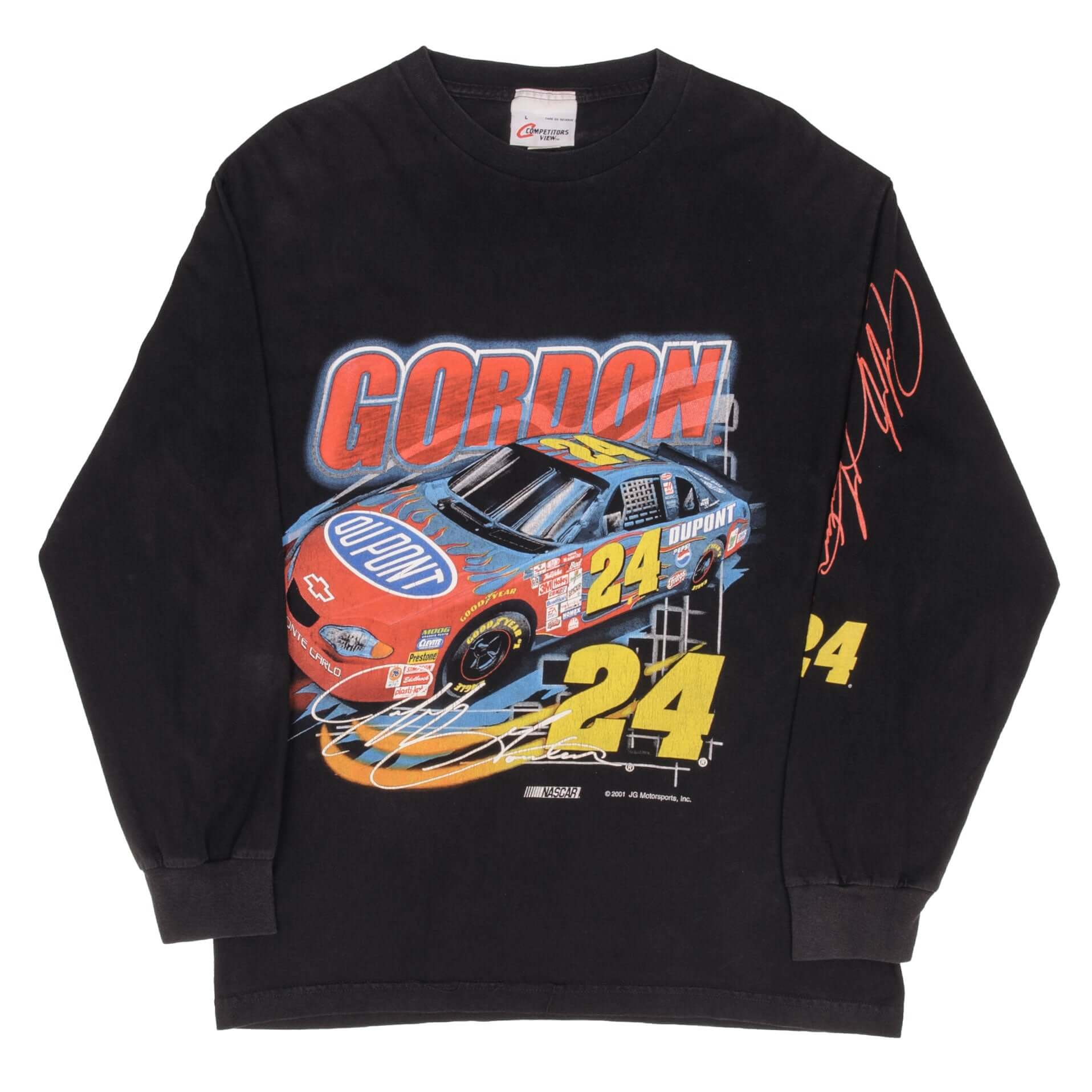 Vintage Nascar Jeff Gordon Long Sleeve Tee Shirt 2001 Size Large